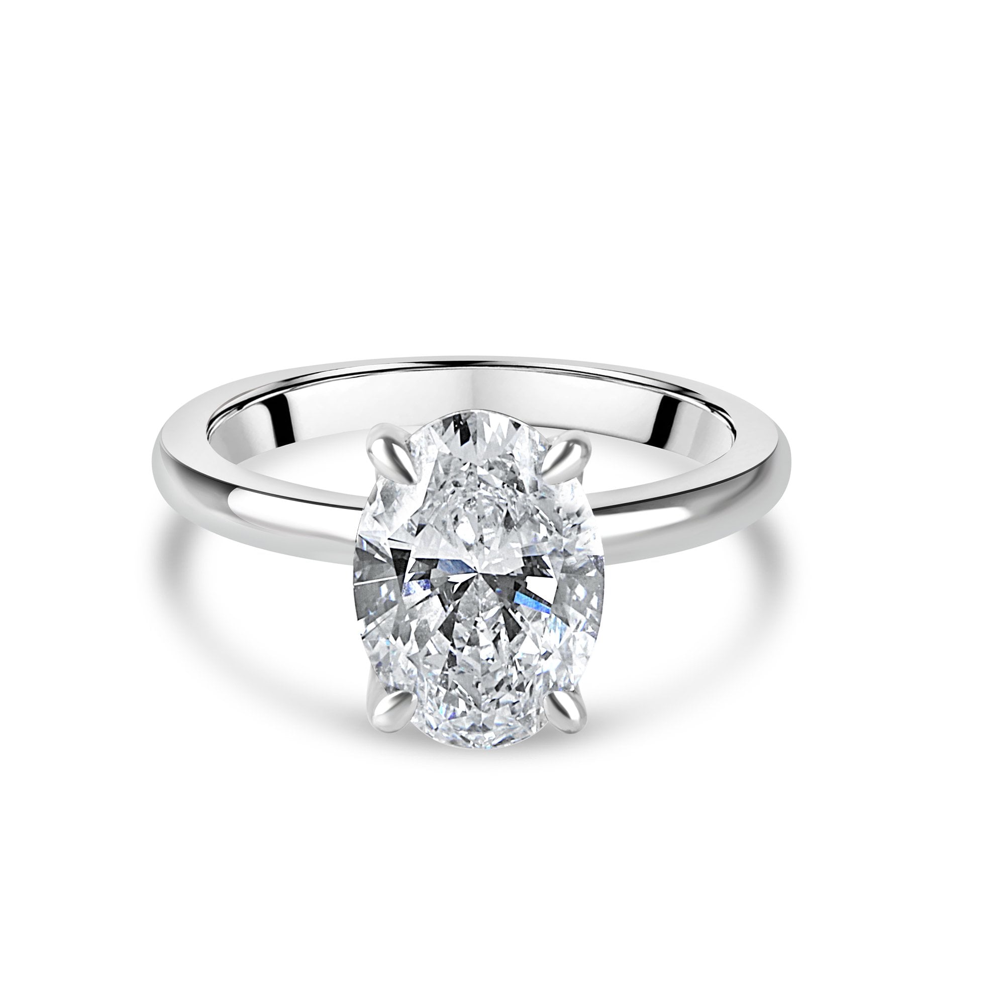 Platinum 2.50ct Oval Lab Grown Diamond 'Rosa' Solitaire Ring