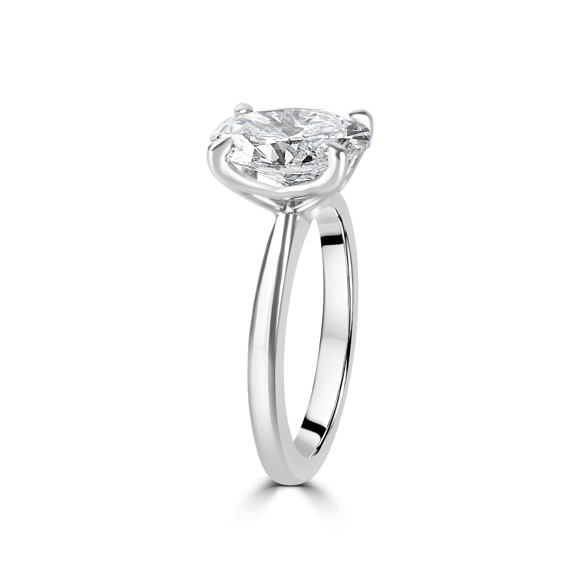Platinum 2.50ct Oval Lab Grown Diamond 'Rosa' Solitaire Ring