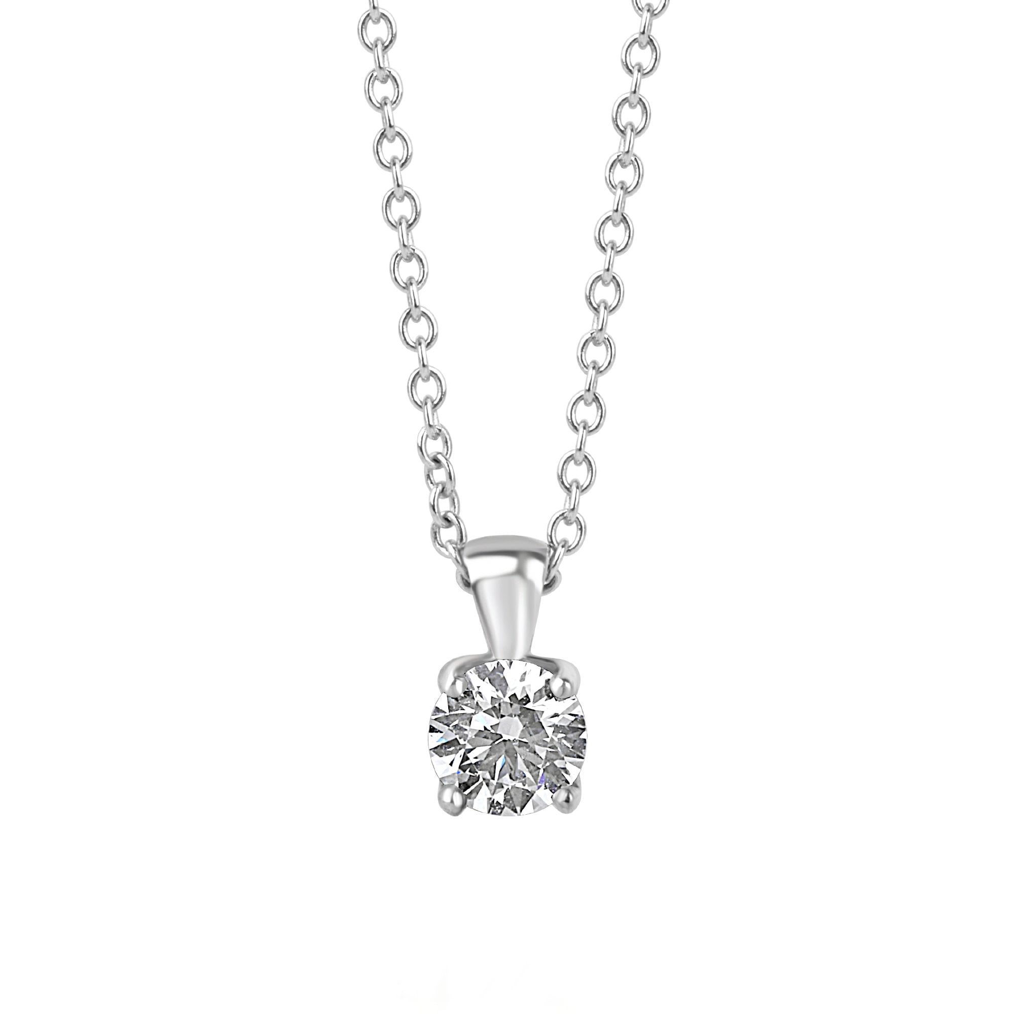 18ct White Gold 0.50ct Lab Grown Diamond Pendant