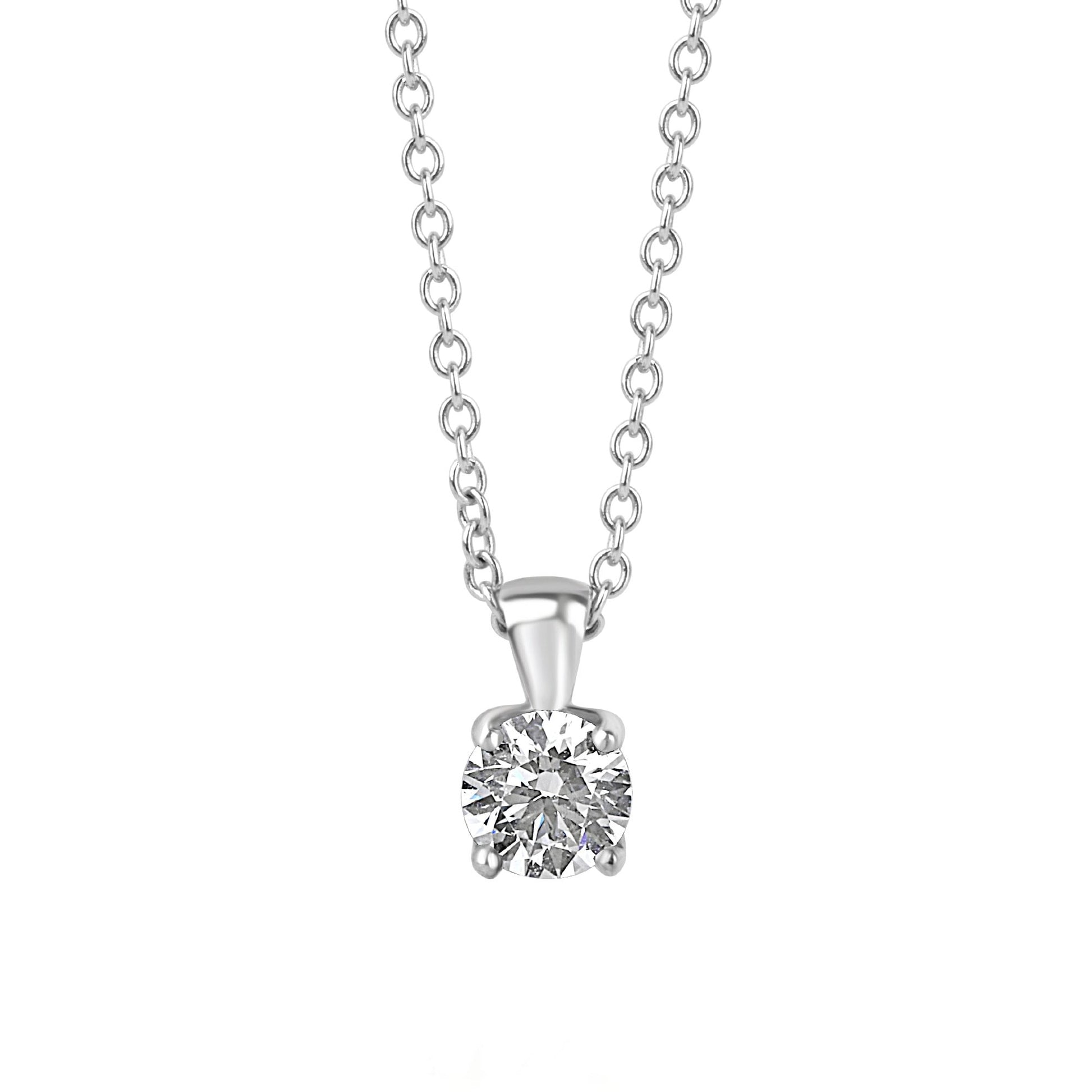 18ct White Gold 0.50ct Lab Grown Diamond Pendant