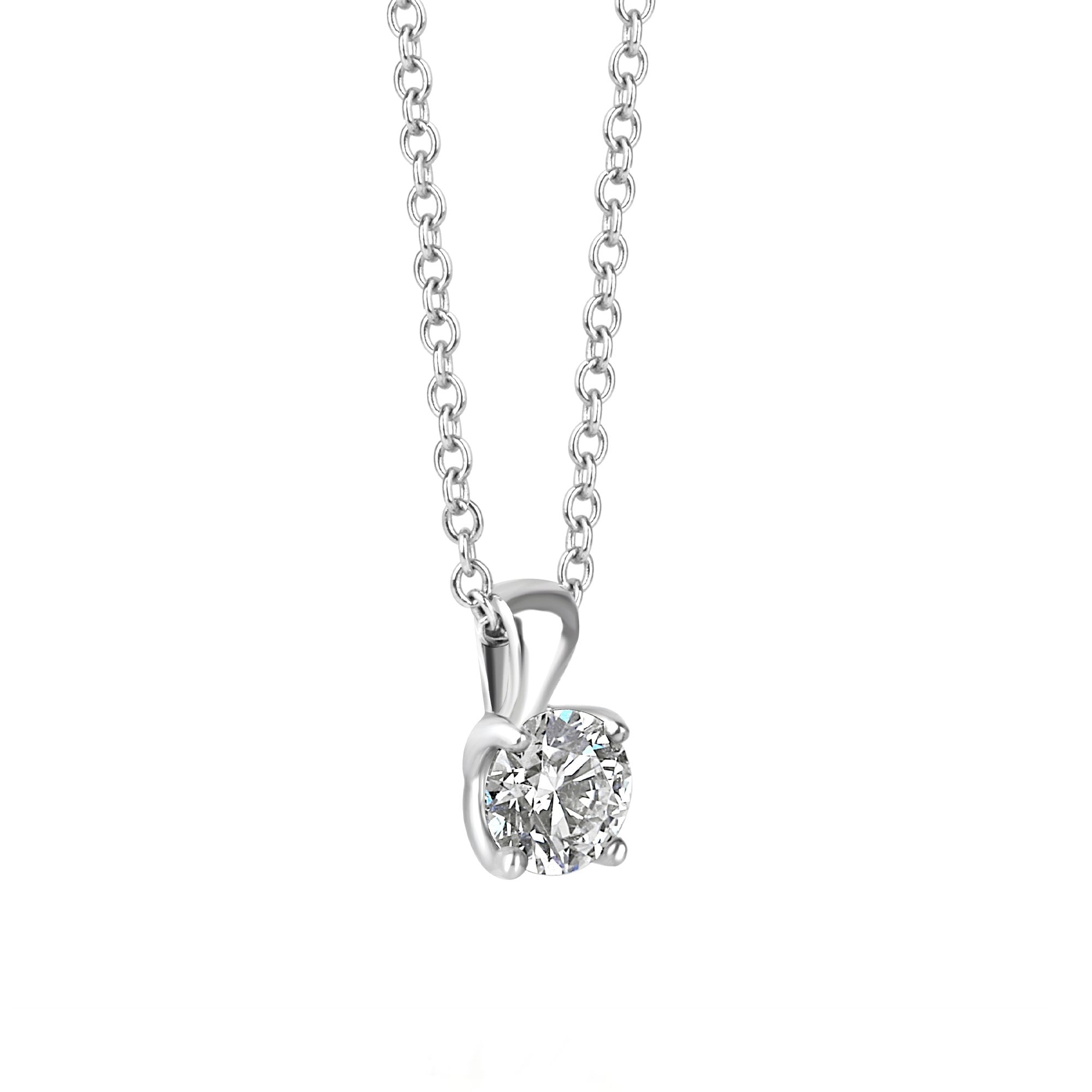 18ct White Gold 0.50ct Lab Grown Diamond Pendant