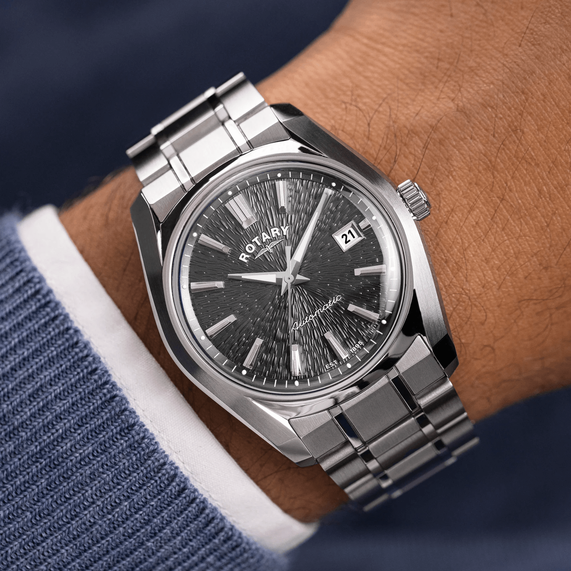 Rotary Lumen Automatic Date Mens Watch
