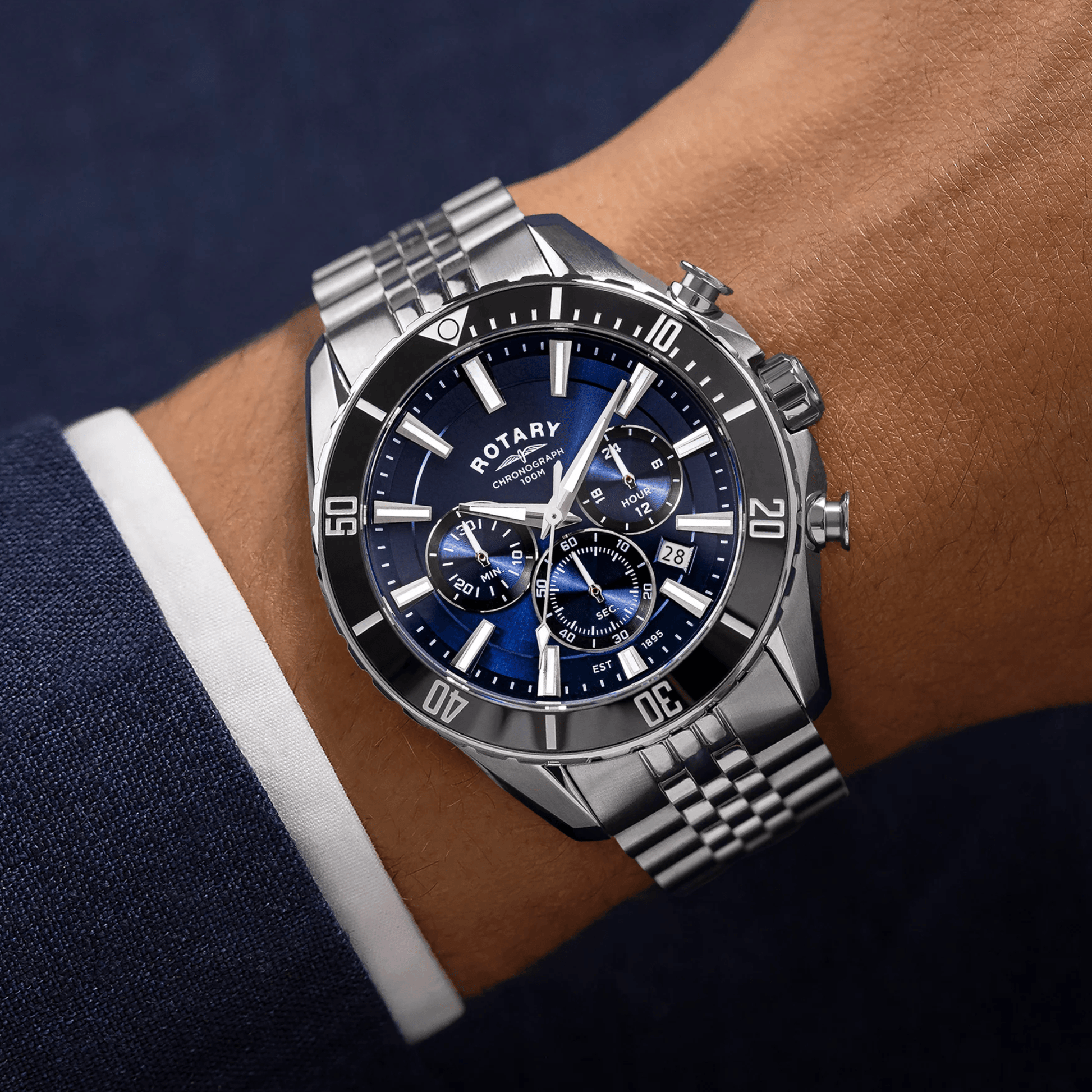Rotary Apex100 Chronograph Quartz Mens Watch