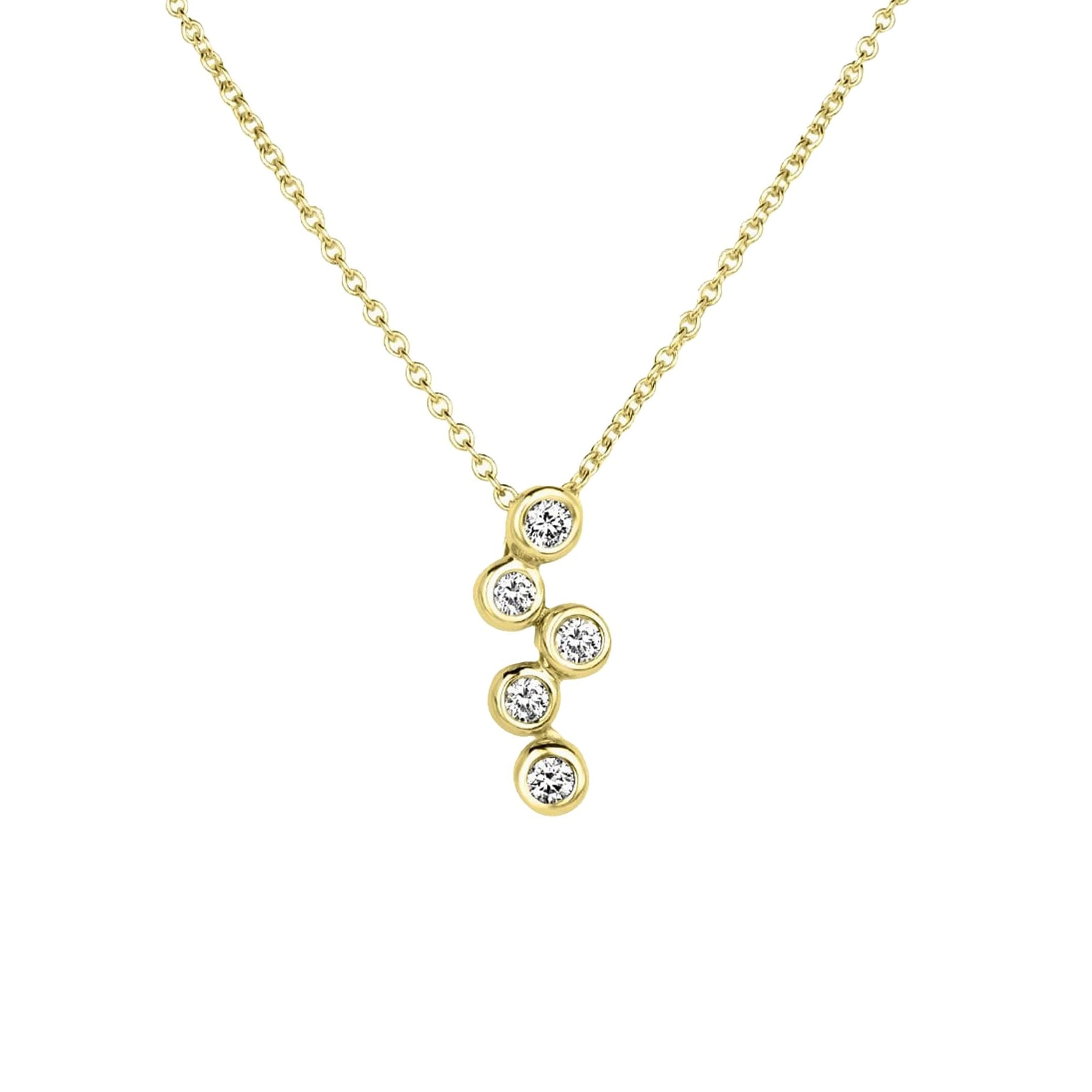 18ct Yellow Gold Bubbles Diamond Necklace