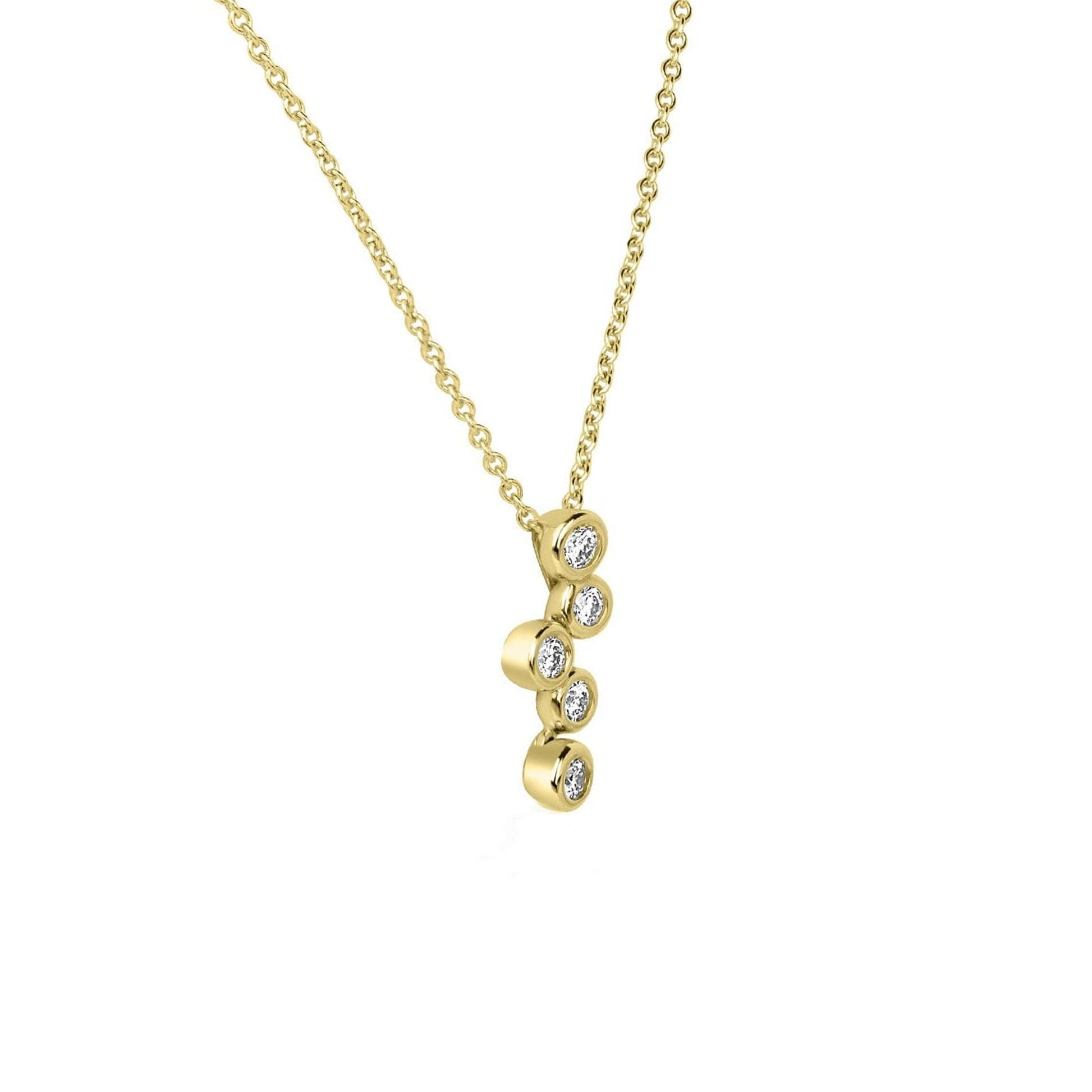 18ct Yellow Gold Bubbles Diamond Necklace