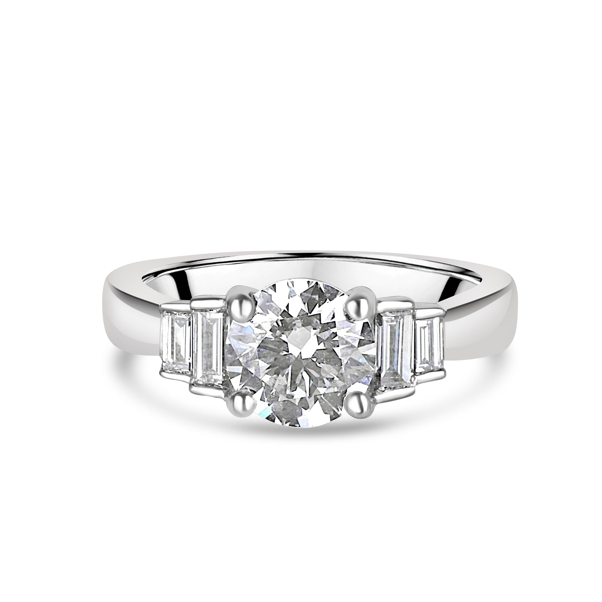 Platinum 1.51ct RBC Lab Grown Diamond 'Rebecca' Ring
