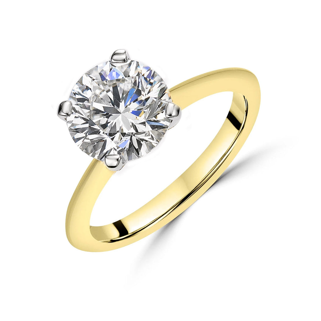 2.32ct RBC Lab Grown Diamond Ring in 18ct Yellow Gold & Platinum
