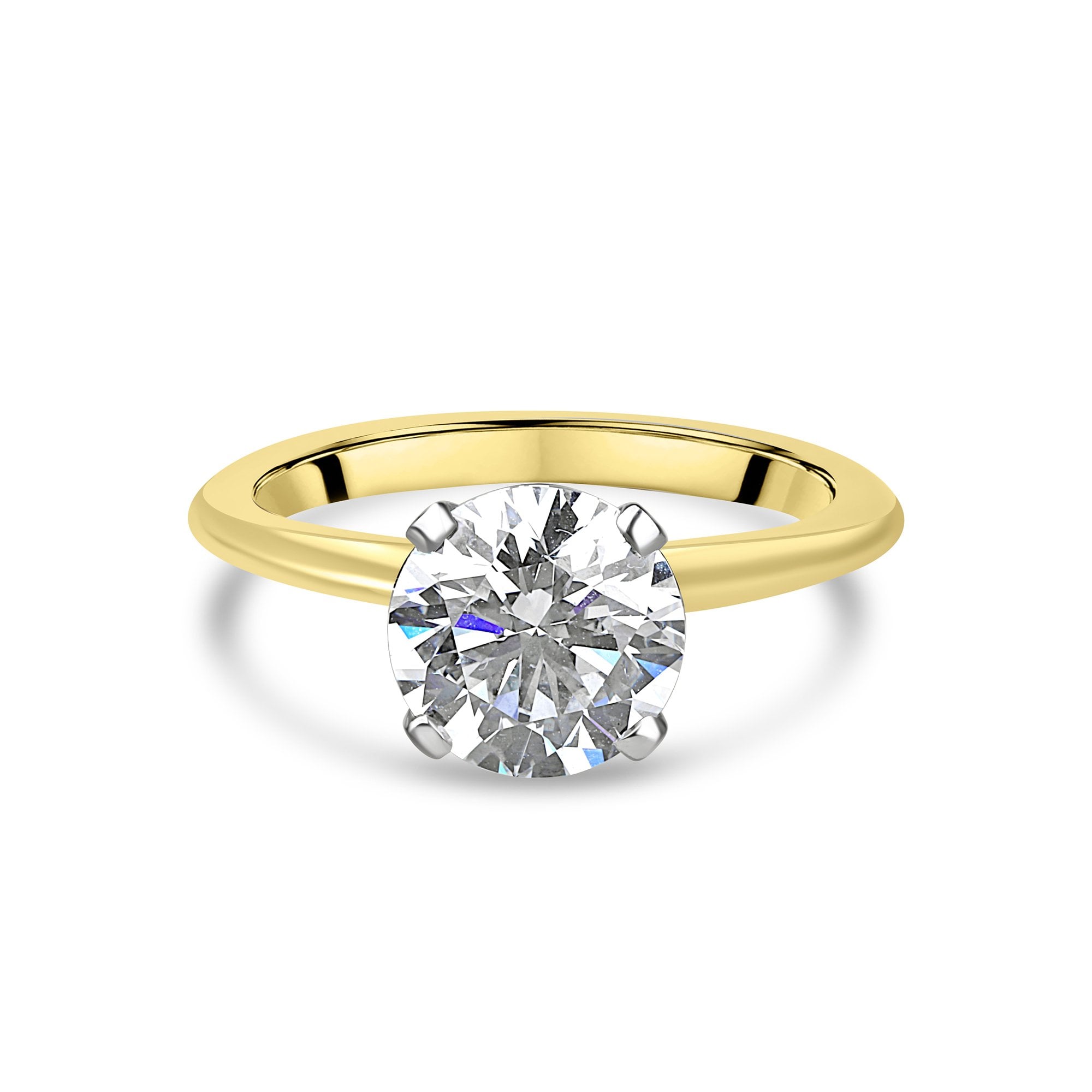 2.32ct RBC Lab Grown Diamond Ring in 18ct Yellow Gold & Platinum