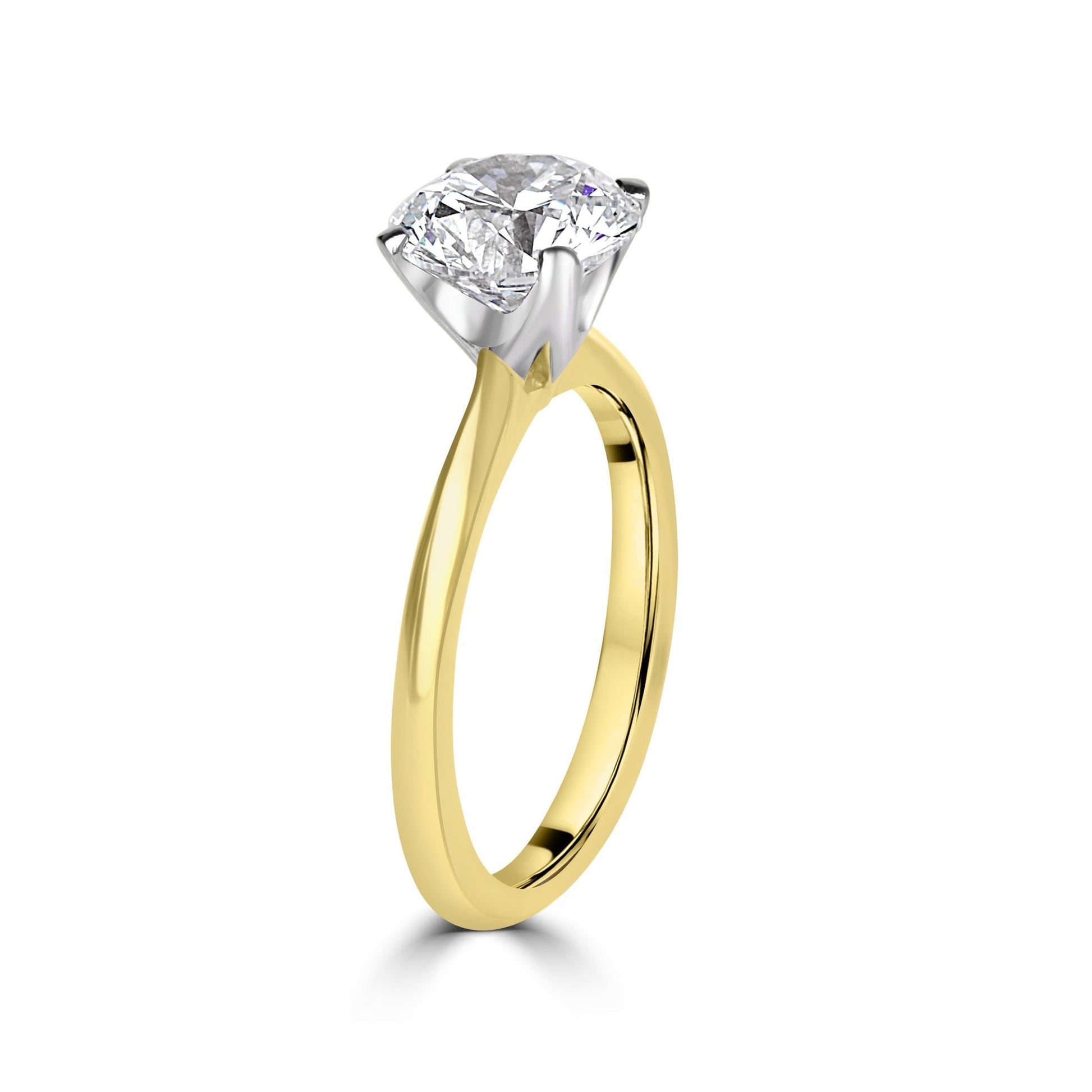 2.32ct RBC Lab Grown Diamond Ring in 18ct Yellow Gold & Platinum