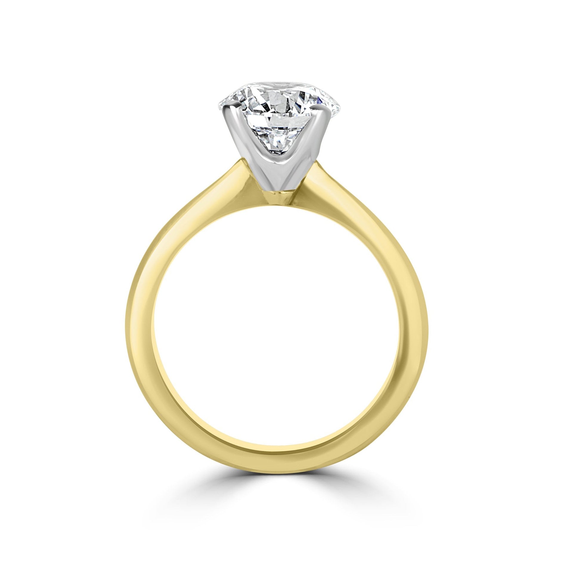 2.32ct RBC Lab Grown Diamond Ring in 18ct Yellow Gold & Platinum