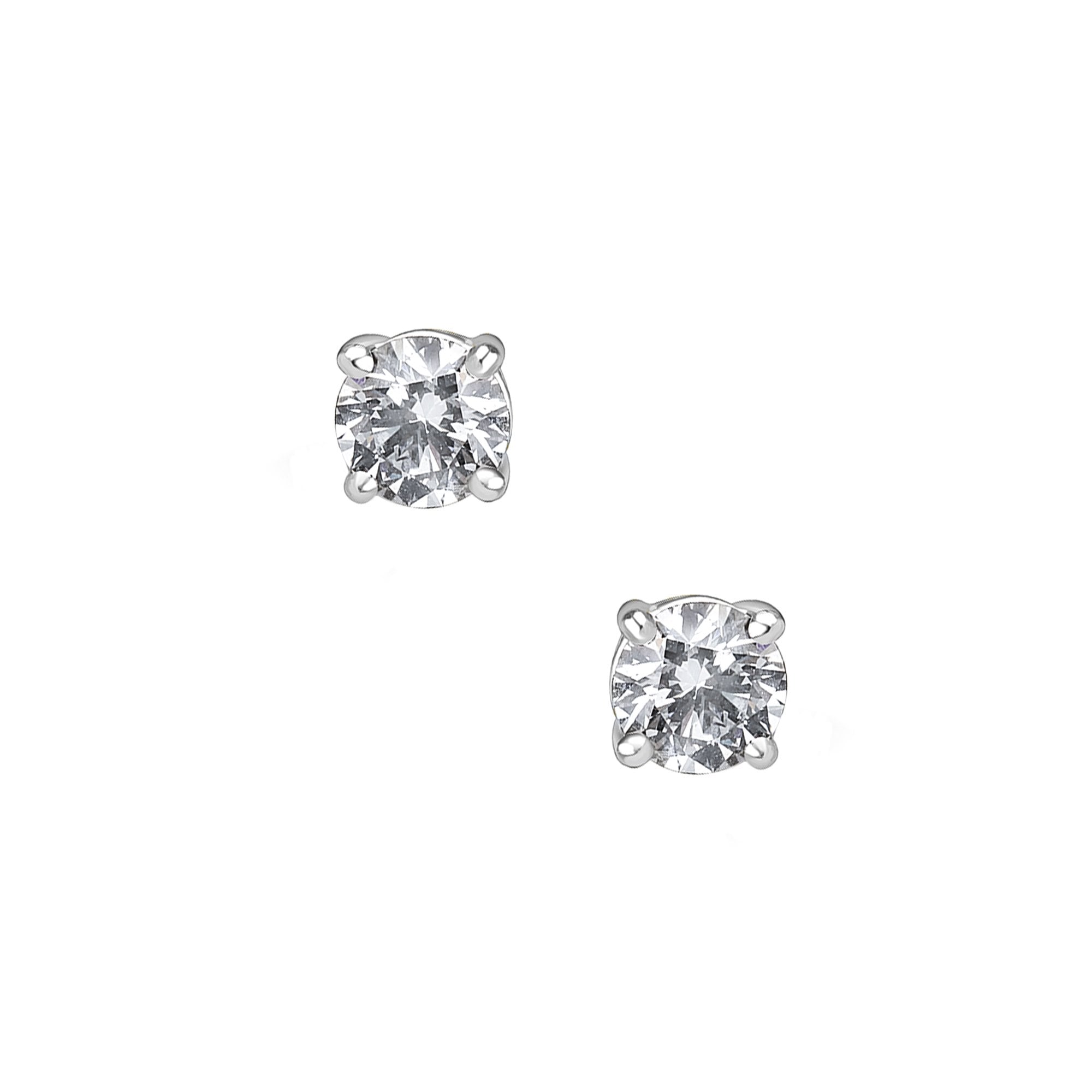 Platinum 2.00ct Lab Grown Diamond Claw Set Stud Earrings