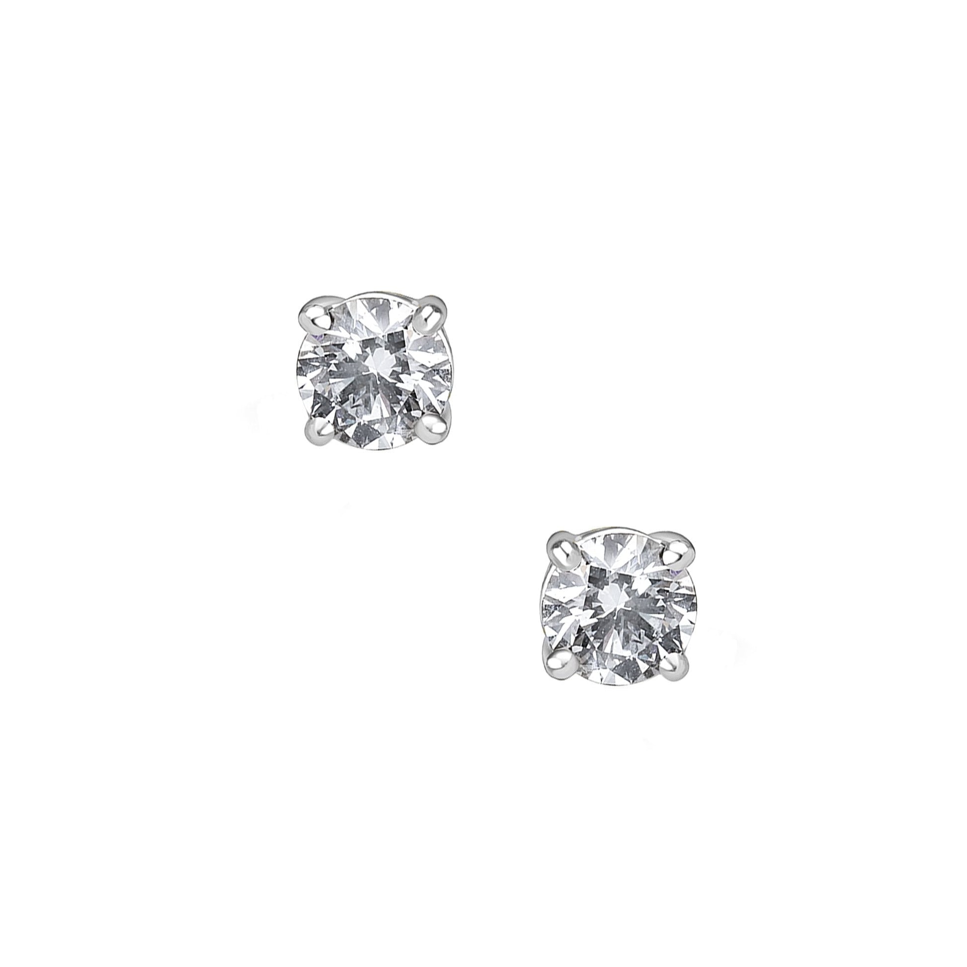 Platinum 2.00ct Lab Grown Diamond Claw Set Stud Earrings