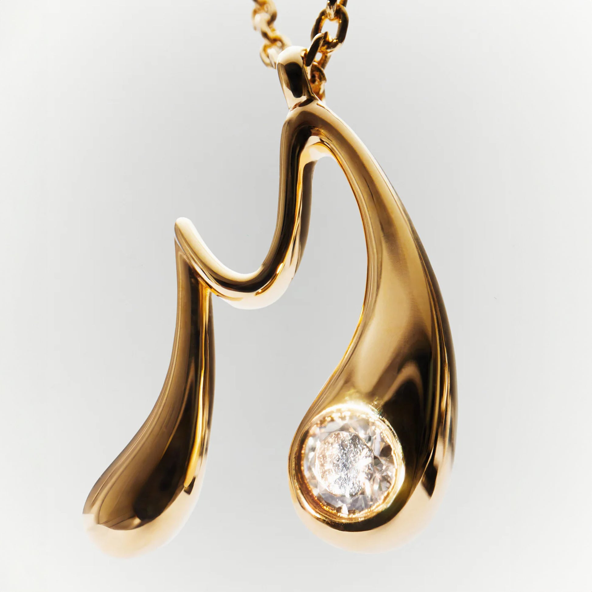PDPAOLA 18ct Gold Plated Sterling Silver Initial M Necklace