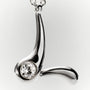 PDPAOLA sterling silver initial L necklace