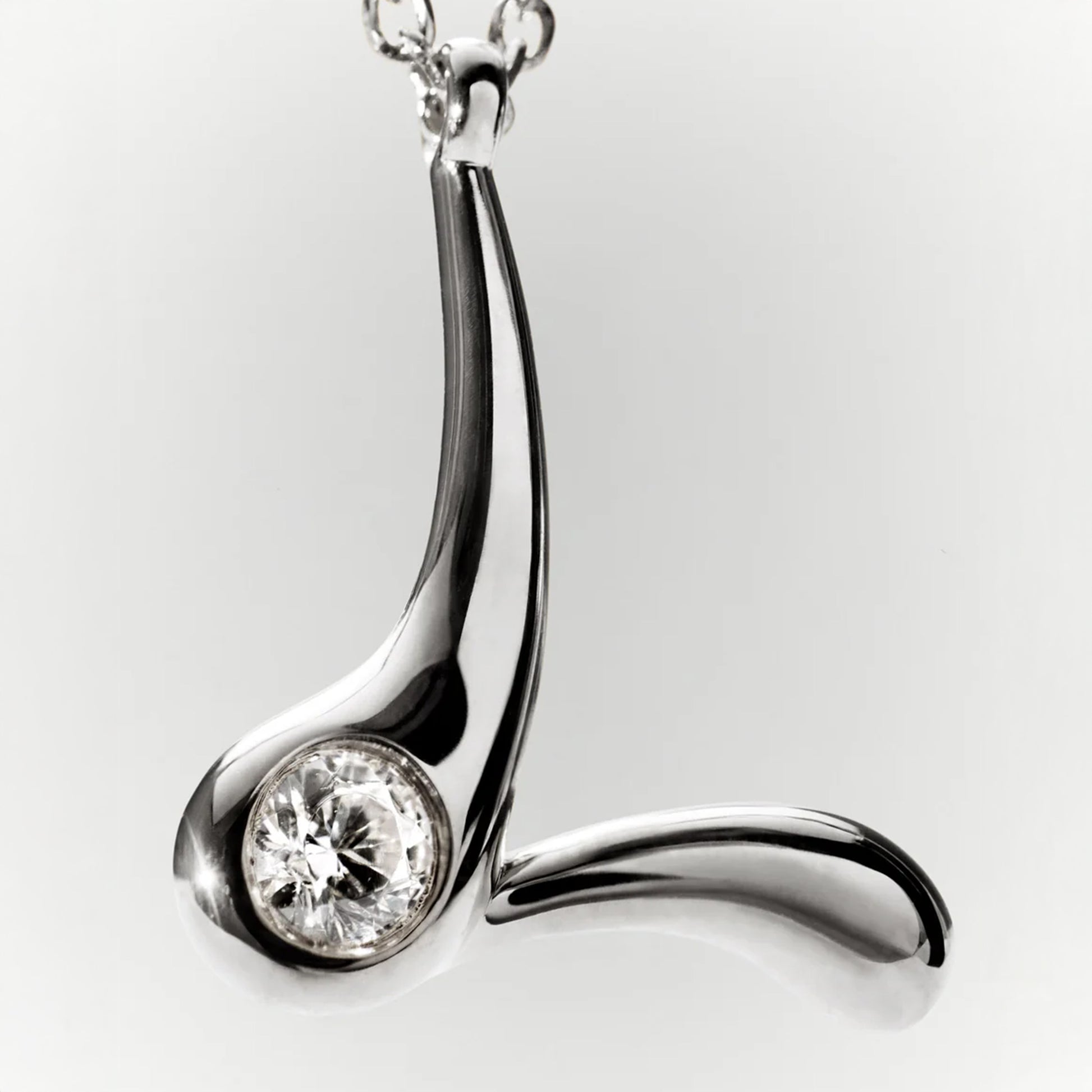 PDPAOLA sterling silver initial L necklace