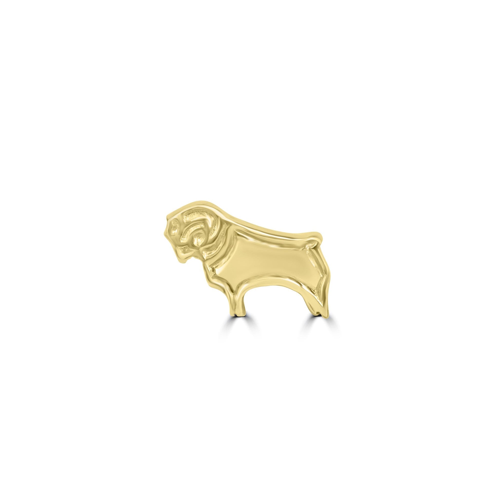 Single Derby Ram Stud in 9ct Yellow Gold