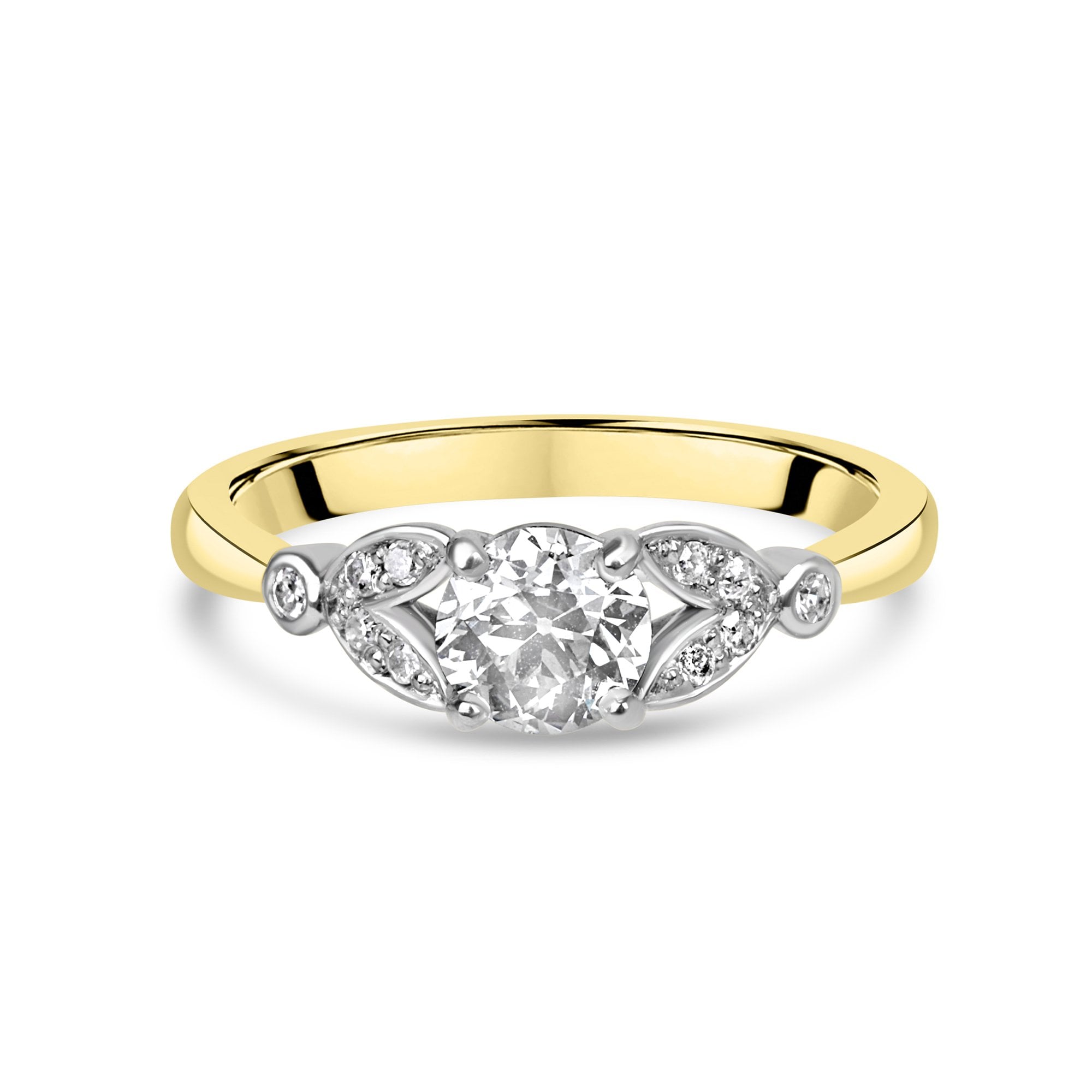 18ct Gold and Platinum Ring Set With Pre-owned Diamonds