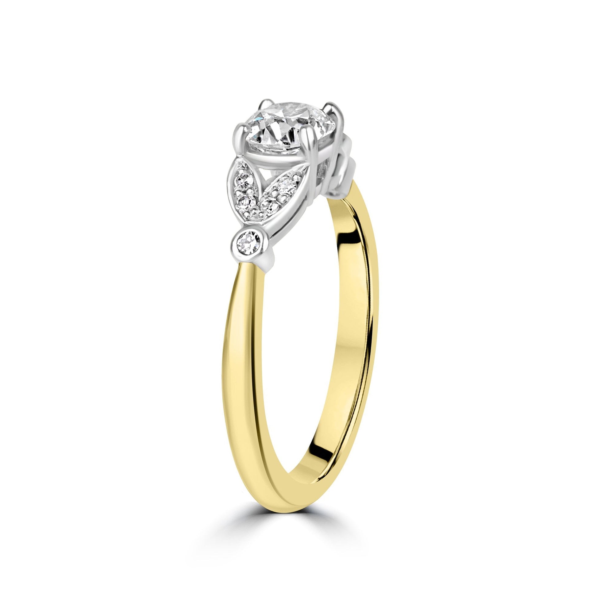 18ct Gold and Platinum Ring Set With Pre-owned Diamonds