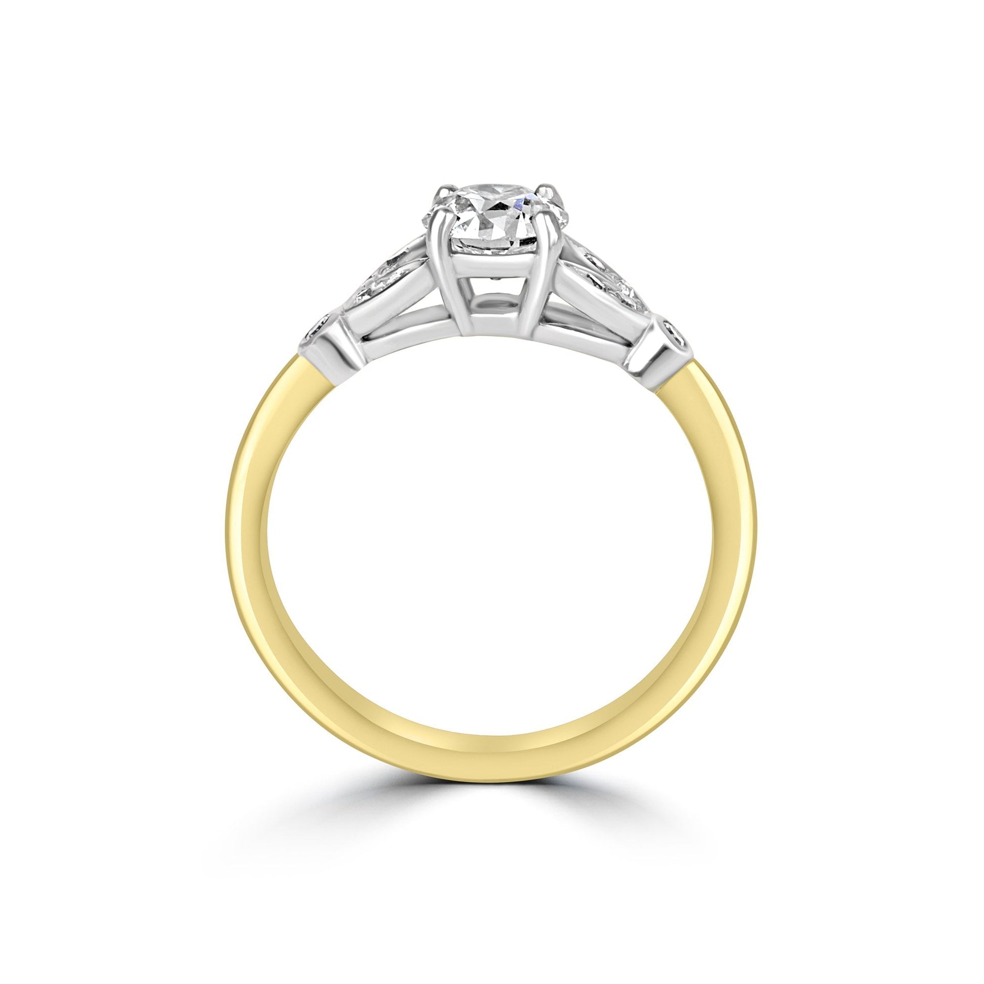 18ct Gold and Platinum Ring Set With Pre-owned Diamonds