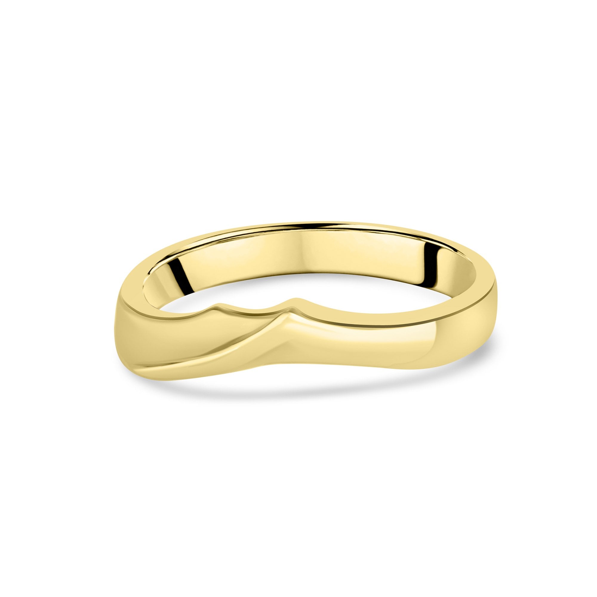 Avanti Heavy Wishbone Shaped Ring with Twist Feature in 9ct Yellow Gold