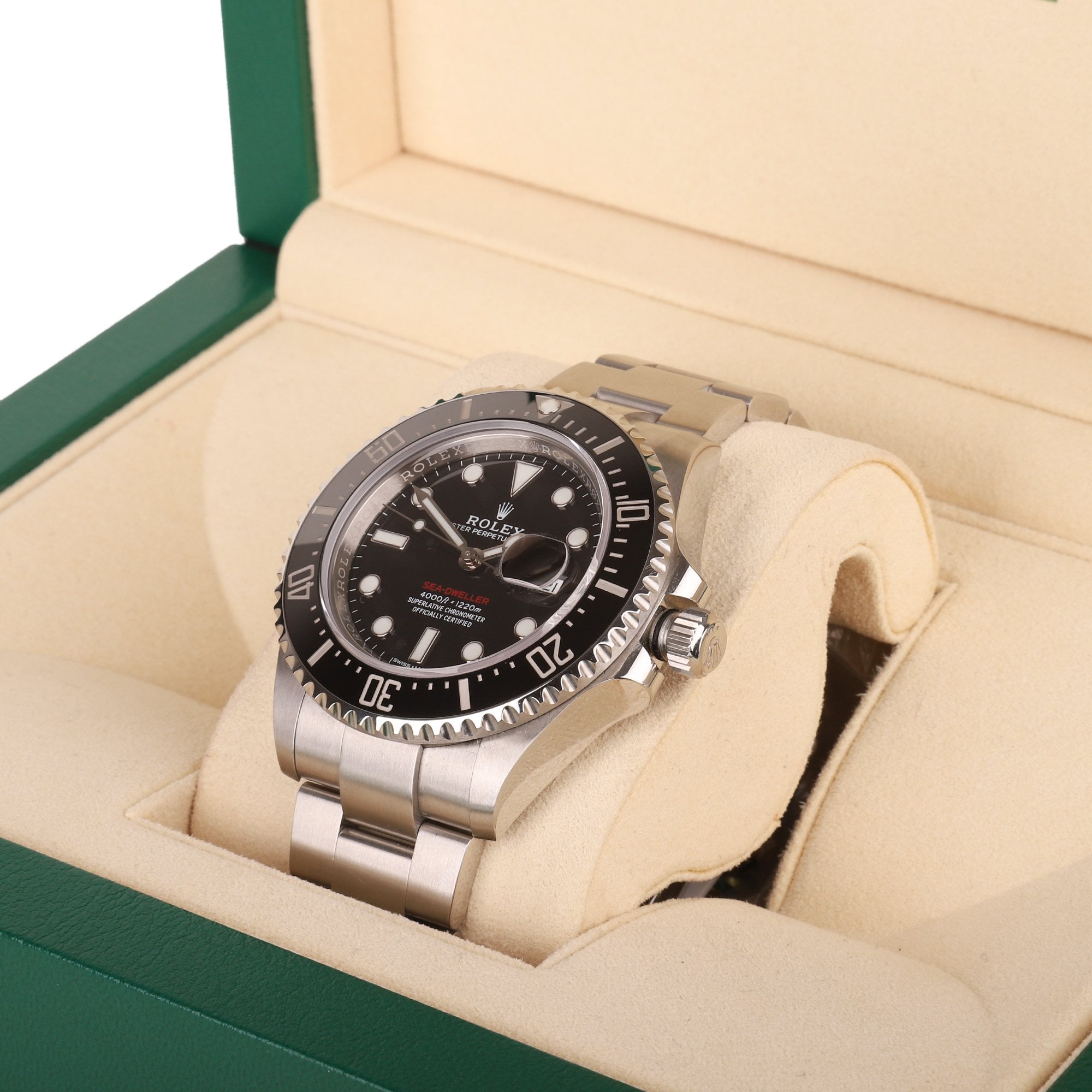 Rolex Sea Dweller Pre-owned Watch With Black Dial and Bezel