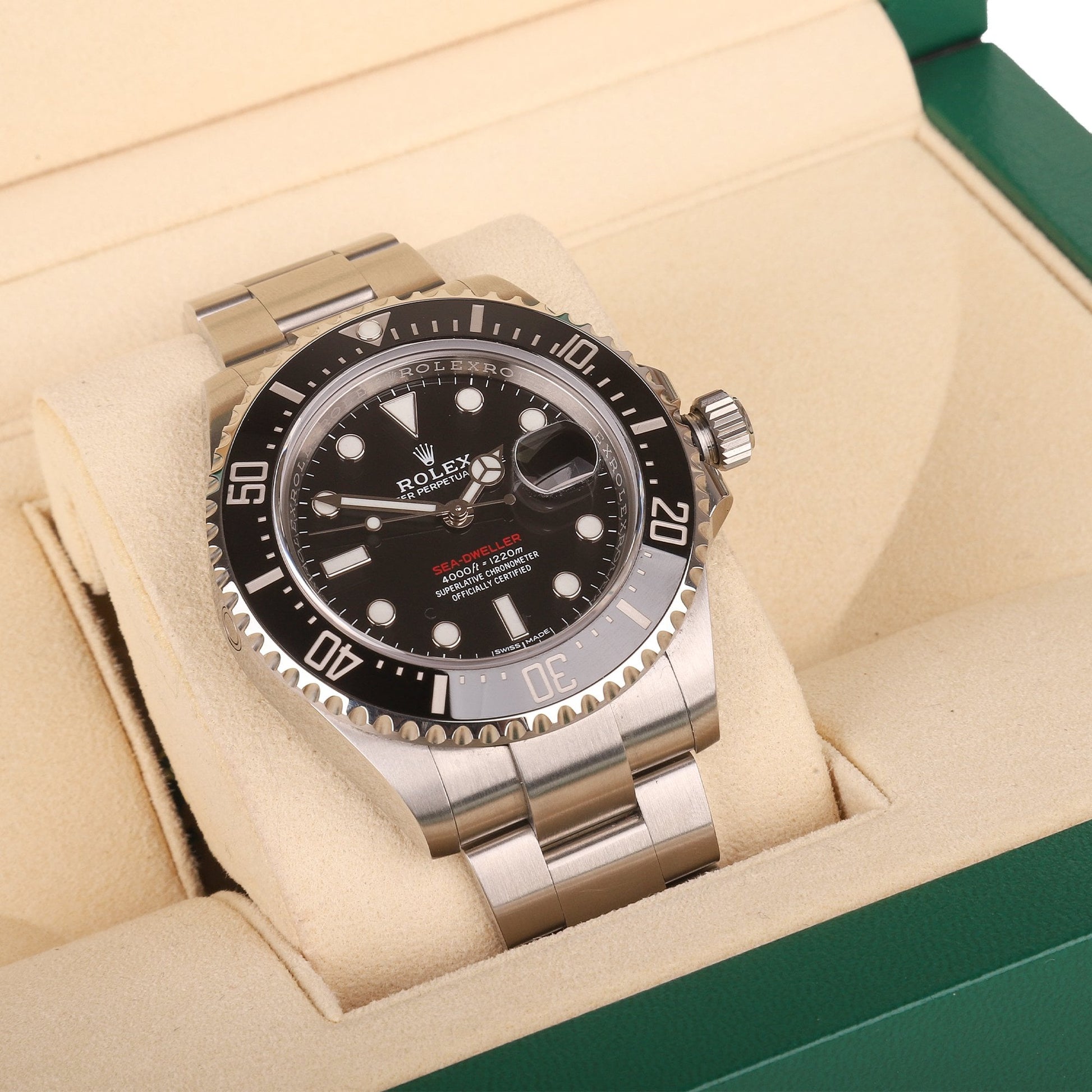 Rolex Sea Dweller Pre-owned Watch With Black Dial and Bezel