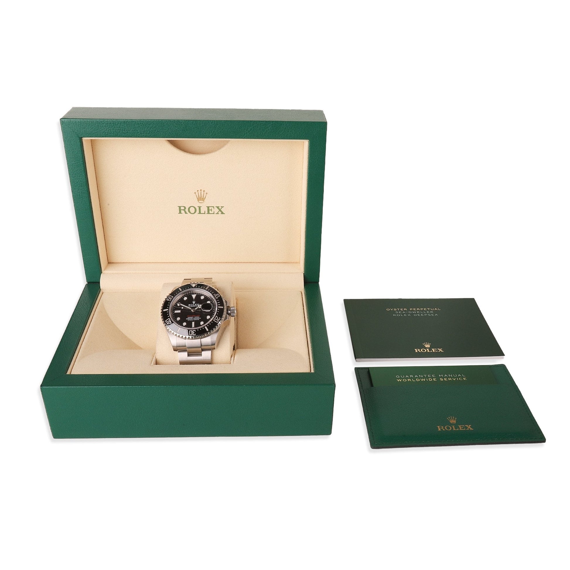 Rolex Sea Dweller Pre-owned Watch With Black Dial and Bezel