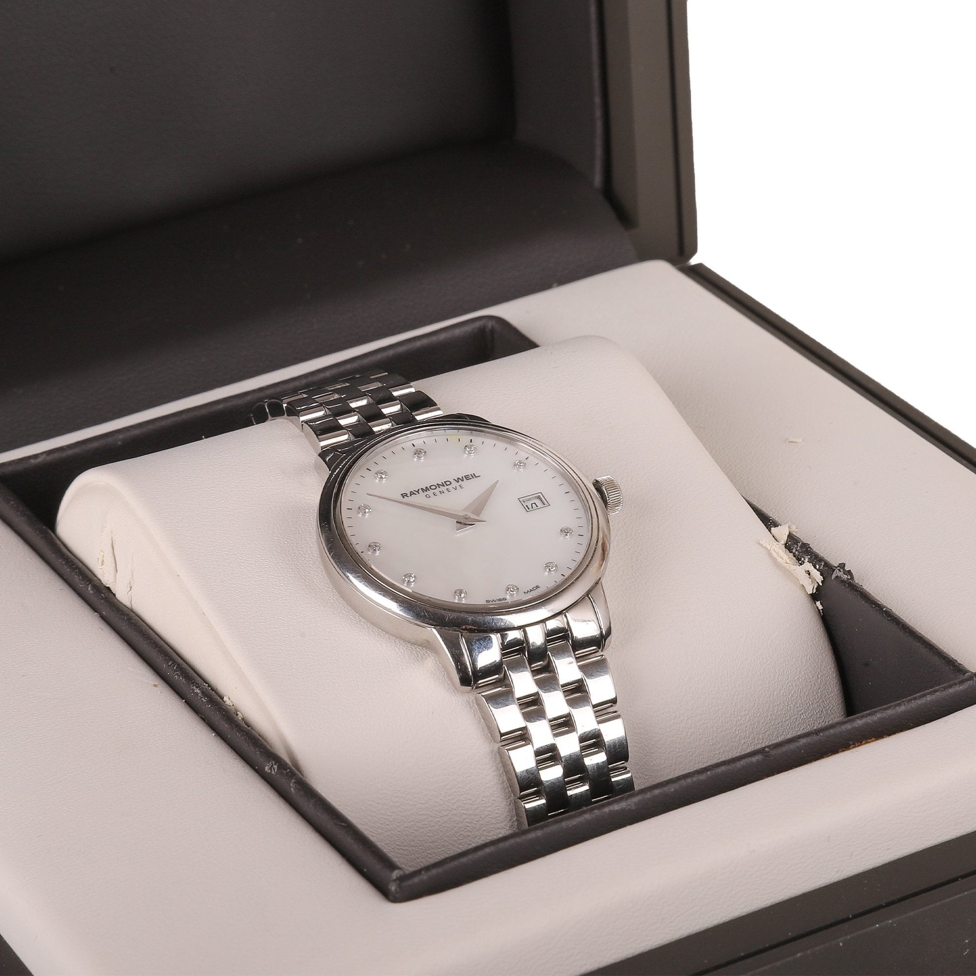 Raymond Weil Toccata Watch with Diamond Dot Mother of Pearl Dial