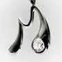 PDPAOLA sterling silver initial M necklace with round cz