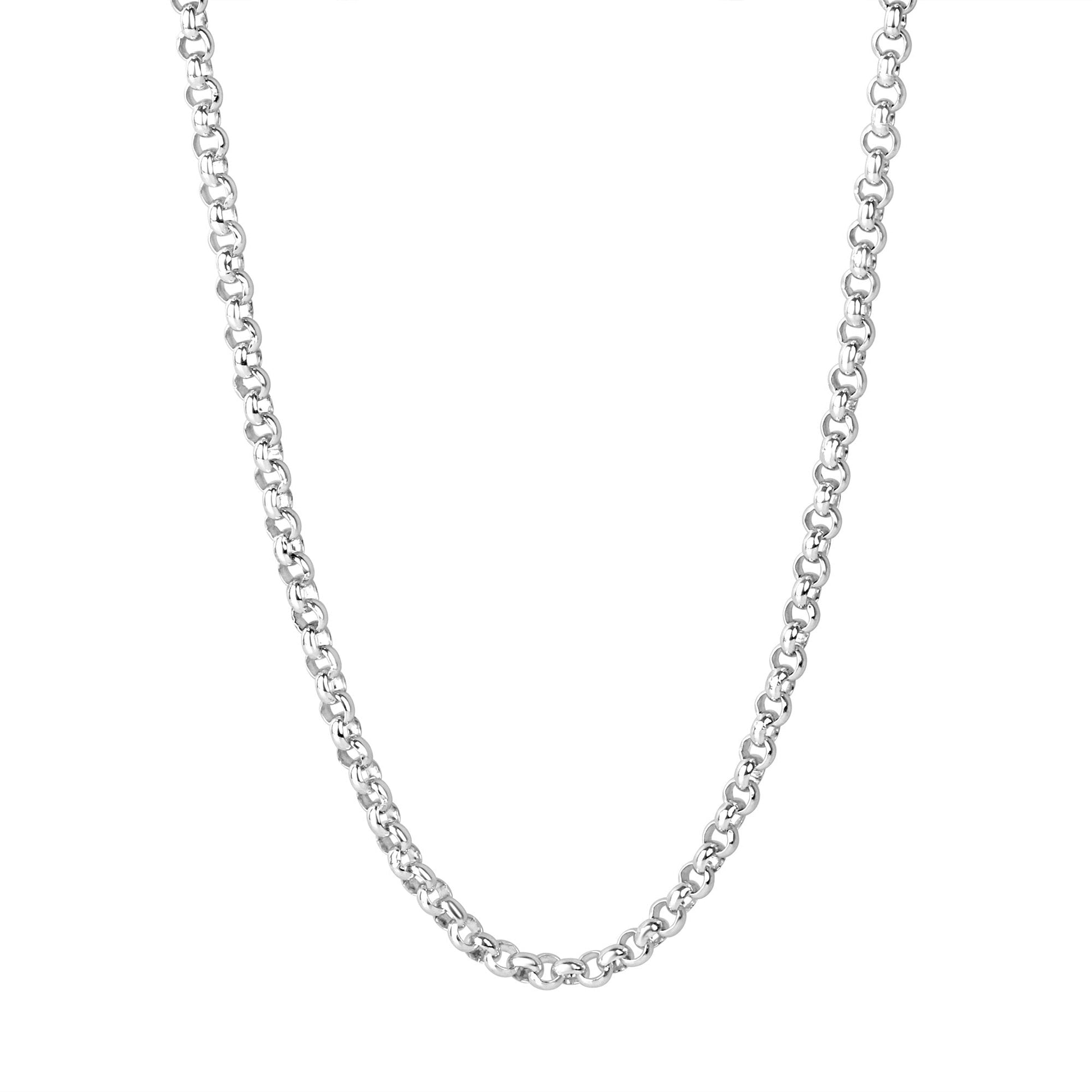 28 Inch Heavy Link Sterling Silver Belcher Chain