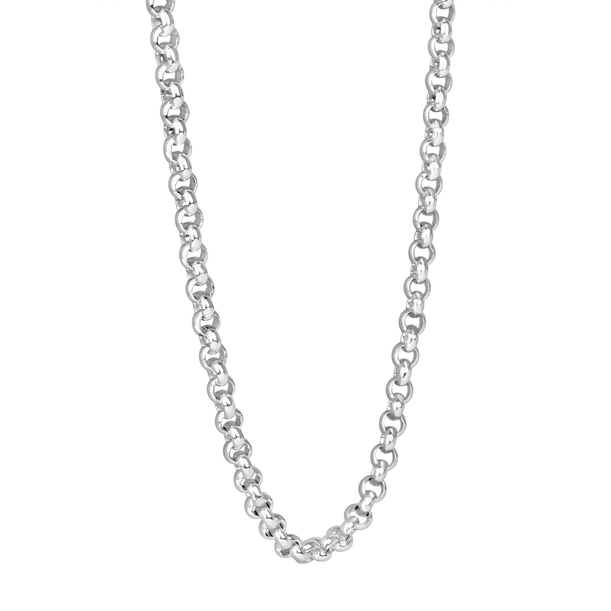 28 Inch Heavy Link Sterling Silver Belcher Chain