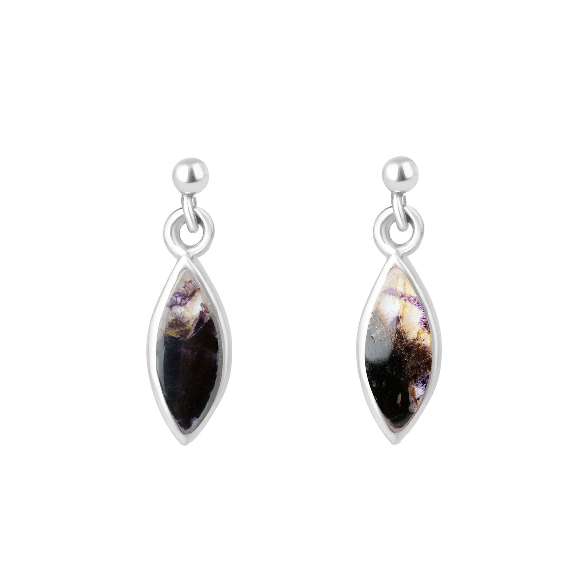 Small Marquise Drop Blue John Drop Earrings