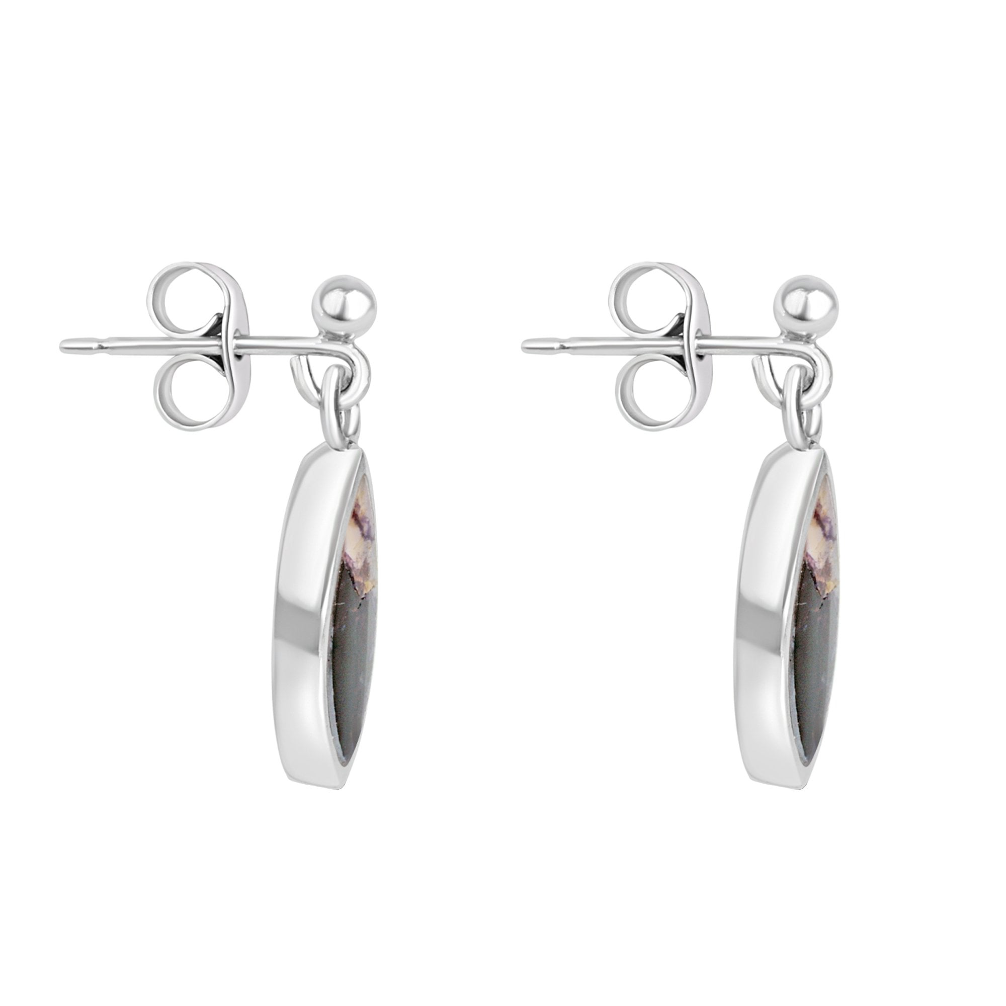 Small Marquise Drop Blue John Drop Earrings