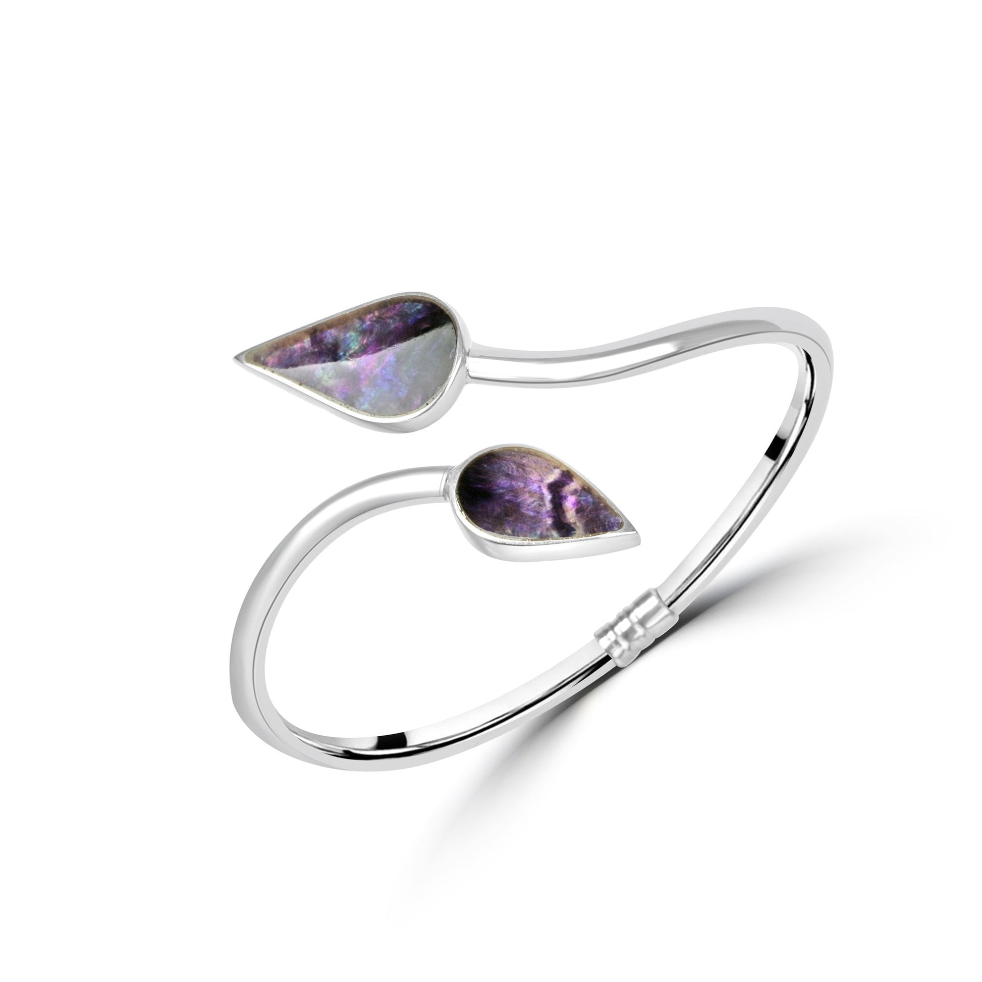 Double Blue John Silver Crossover Bangle