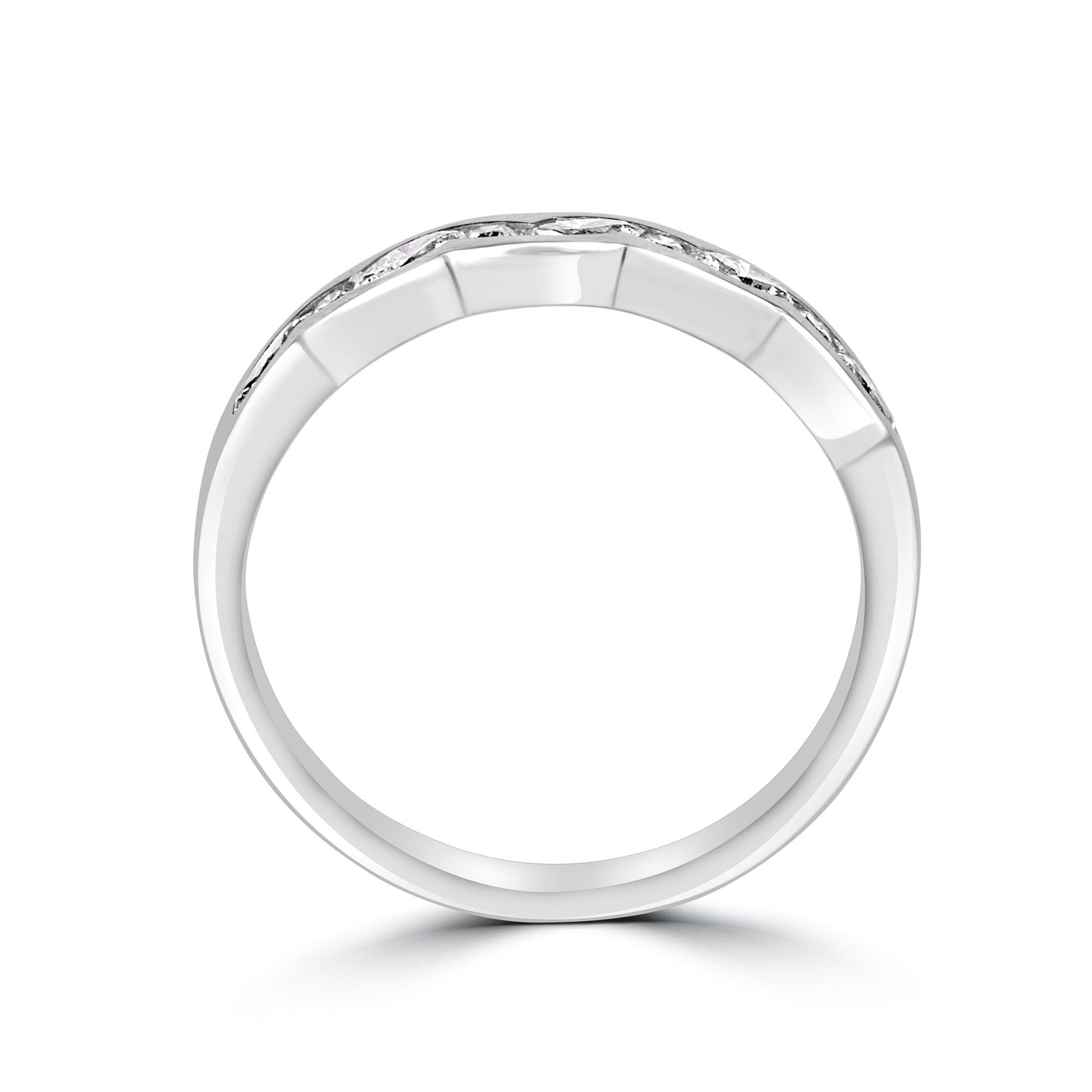 Platinum Marquise and Diamond Band Ring