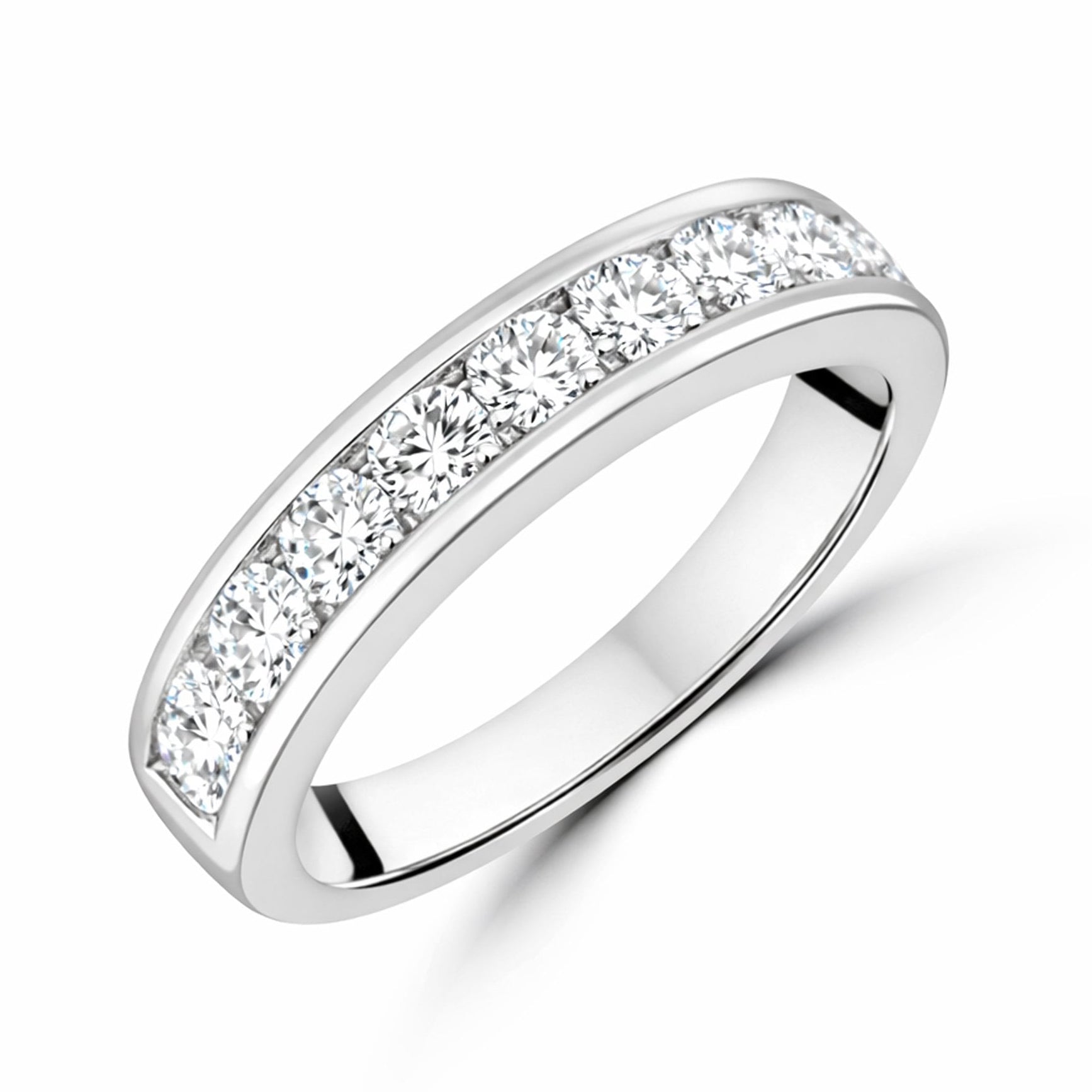 18ct White Gold Eternity Ring with a Total of 1.06ct Chanel Set RBC Diamonds