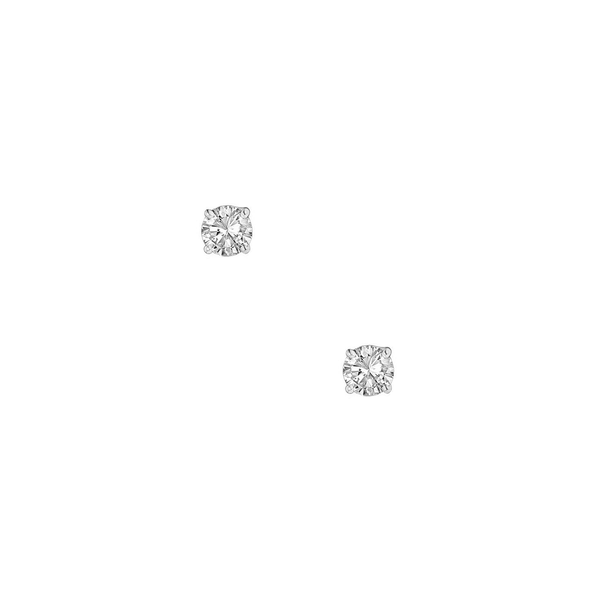 9ct White Gold Diamond 0.35ct Total Stud Earrings