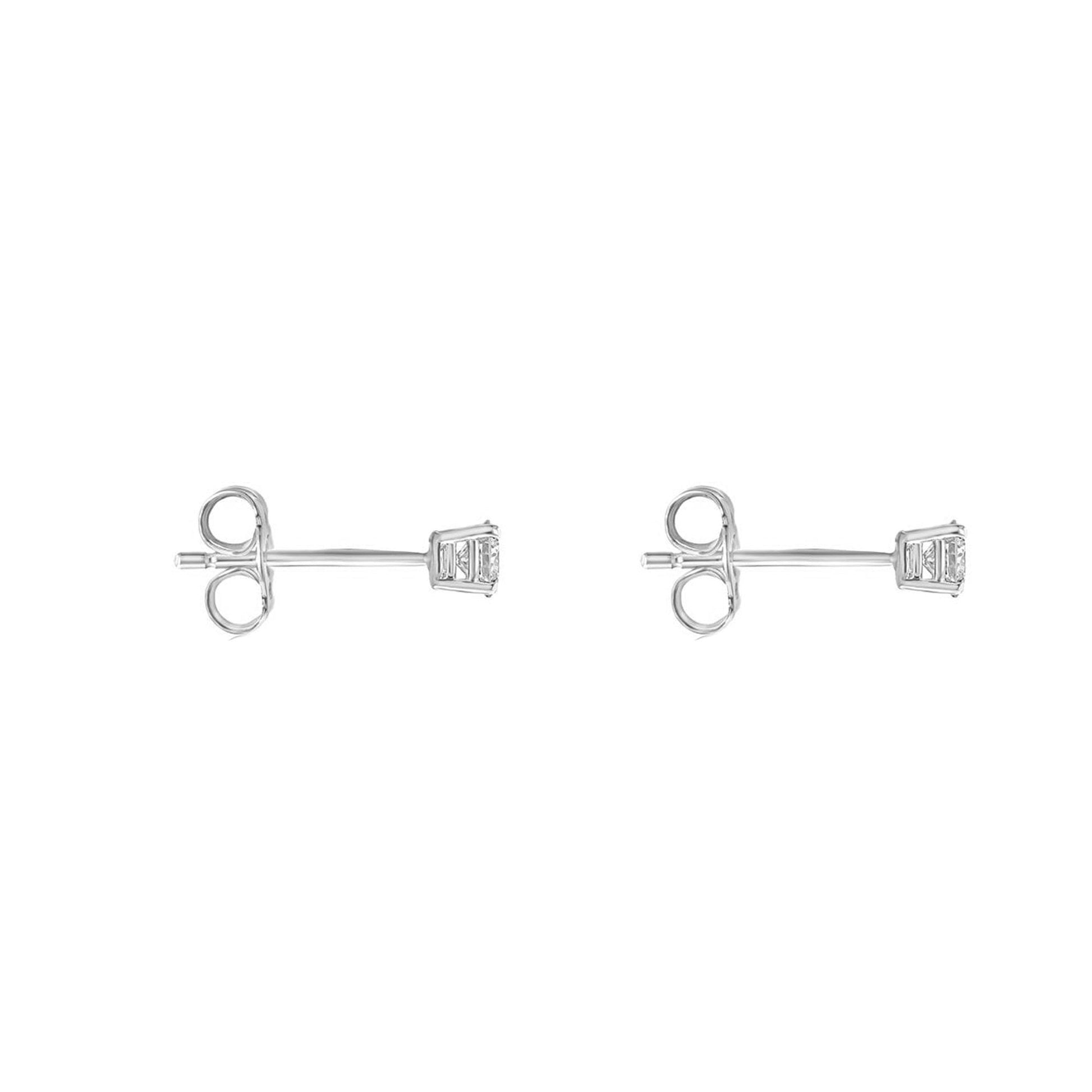 9ct White Gold Diamond 0.35ct Total Stud Earrings