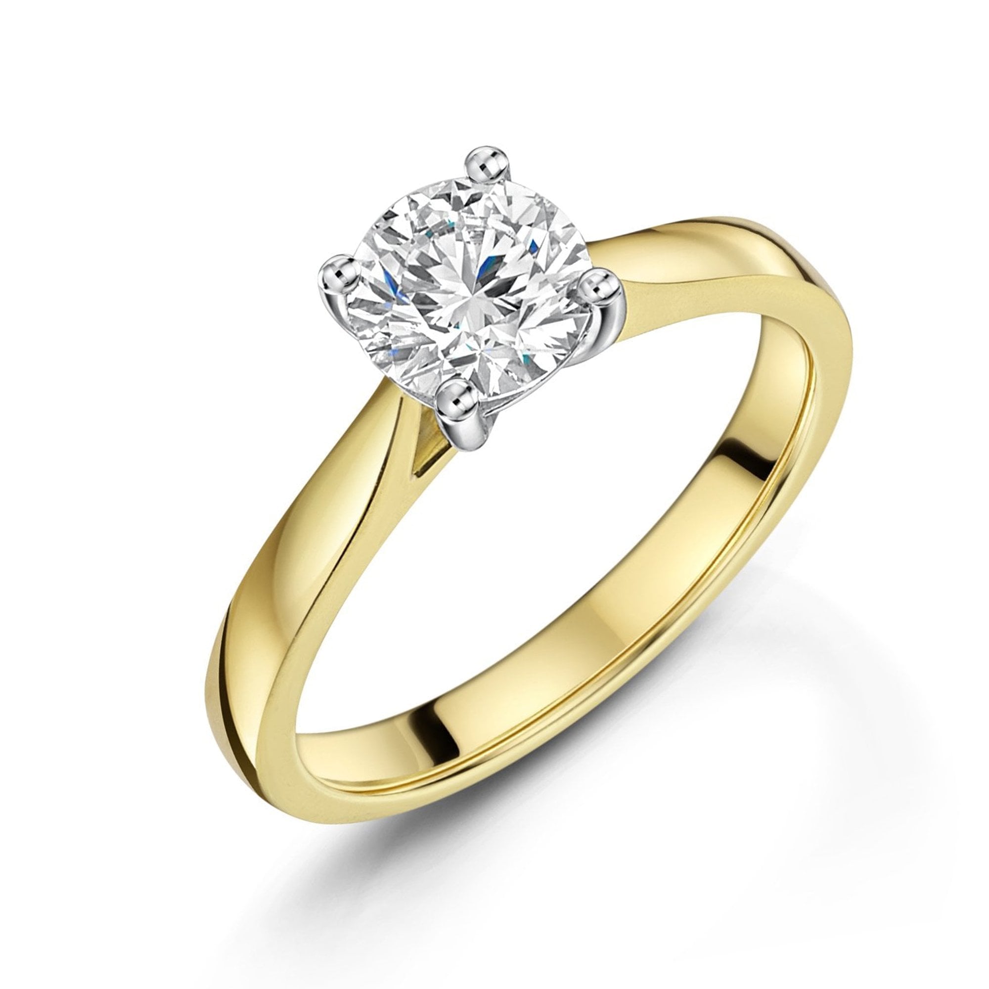 18ct Yellow Gold 1.09ct Round Brilliant Lab Grown Diamond 'Elizabeth' Engagement Ring