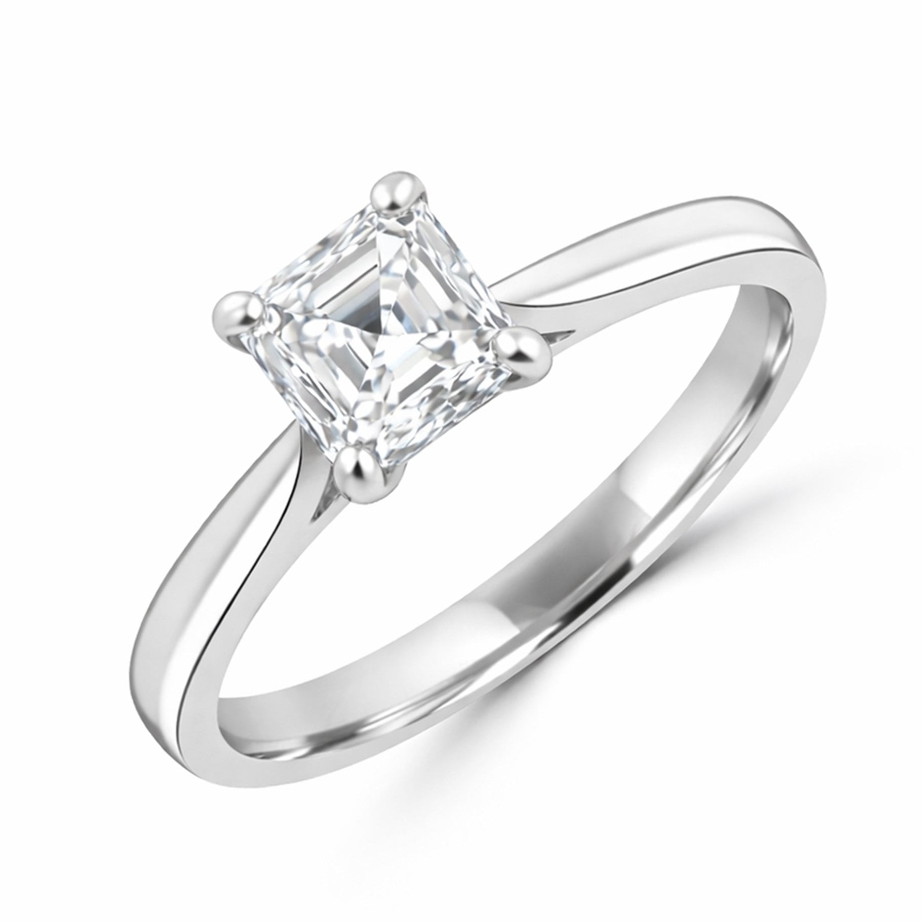 Large Diamond Solitaire Ring in Platinum Pre-Owned Ring