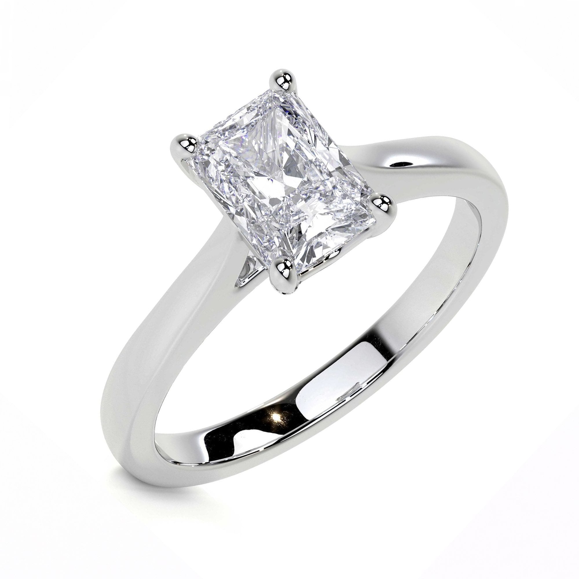 18ct White Gold 1.50ct Radiant Cut Lab Grown Diamond 'Elizabeth' Engagement Ring