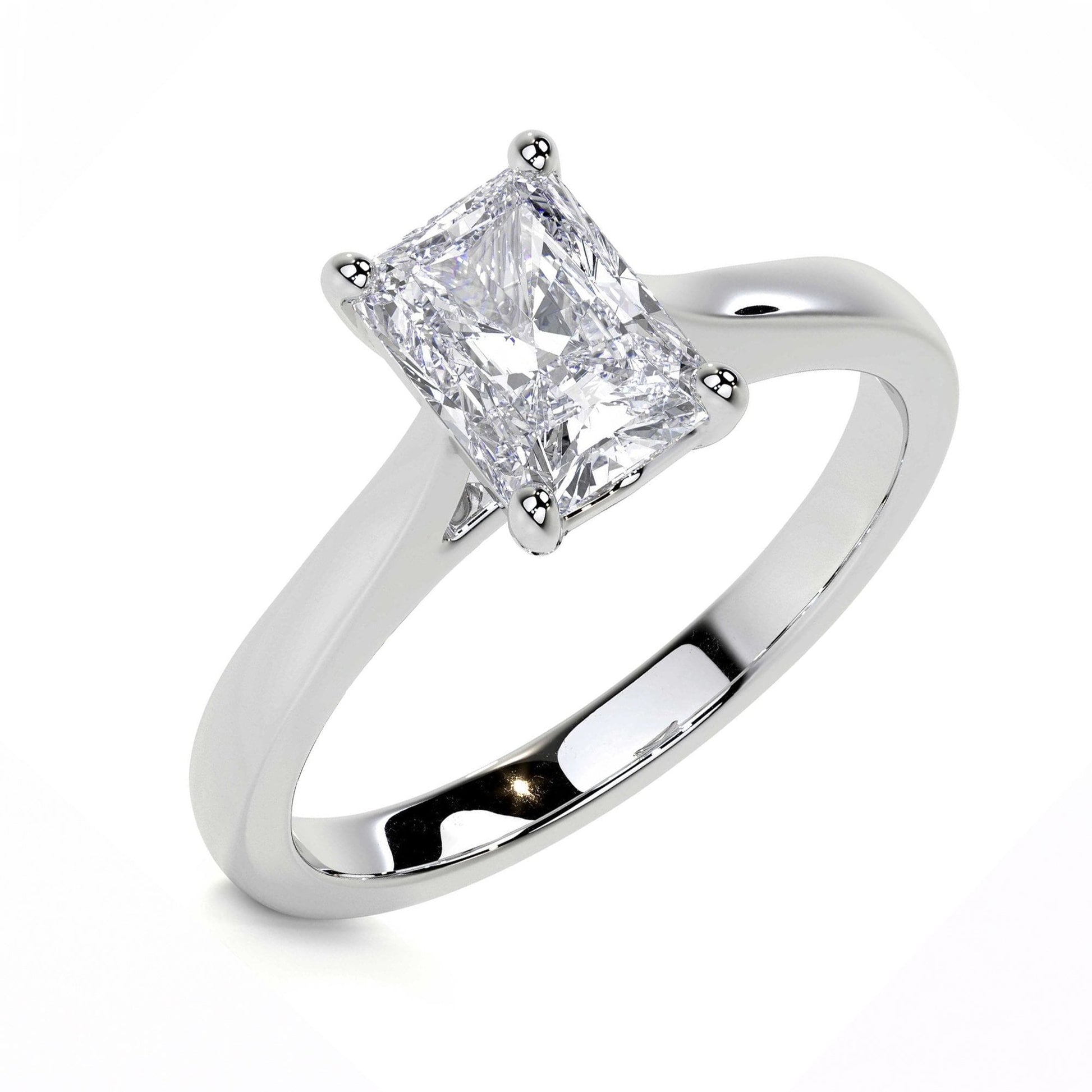 18ct White Gold 1.50ct Radiant Cut Lab Grown Diamond 'Elizabeth' Engagement Ring