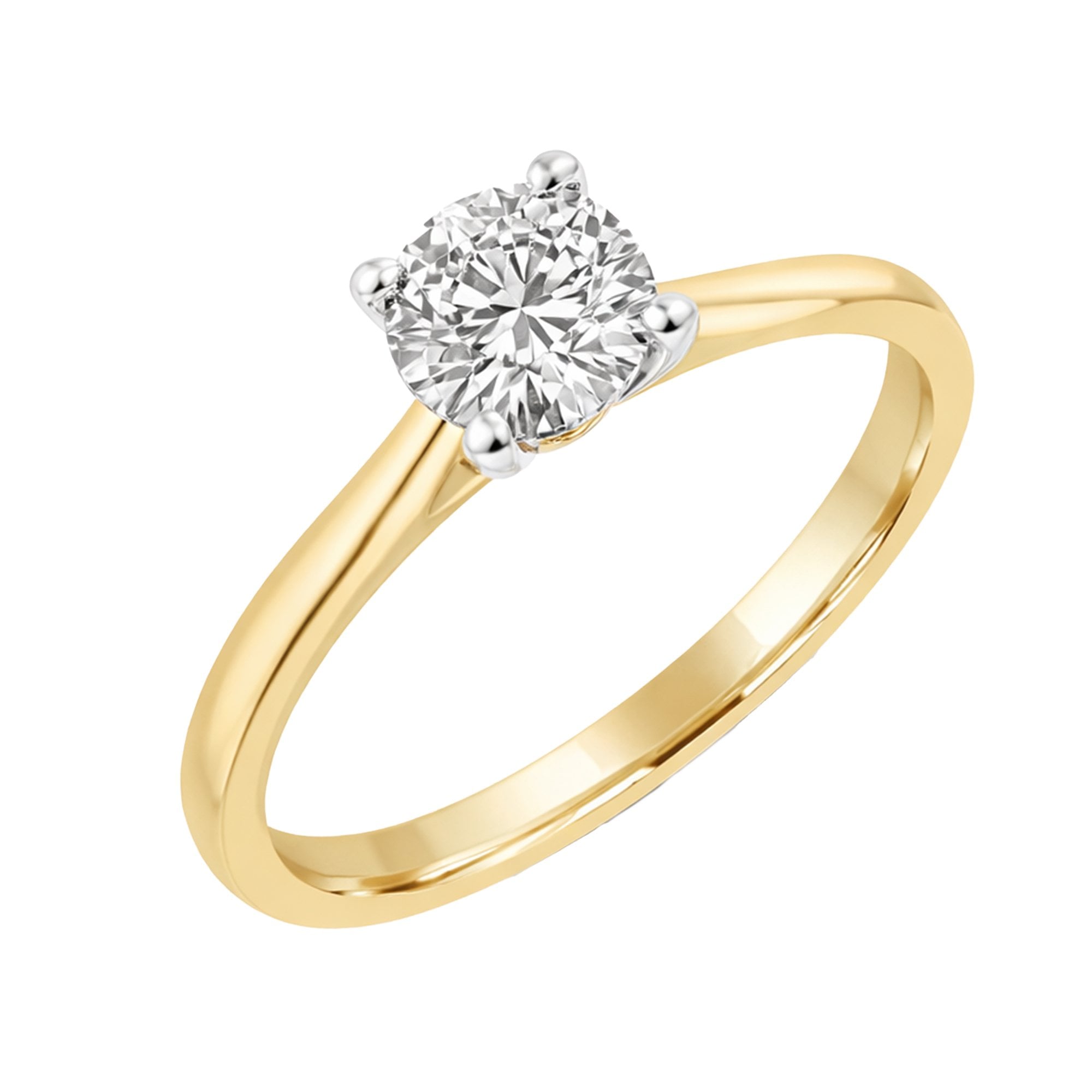 Round GIA Certified Diamond Engagement Ring in 18ct Gold 0.70ct