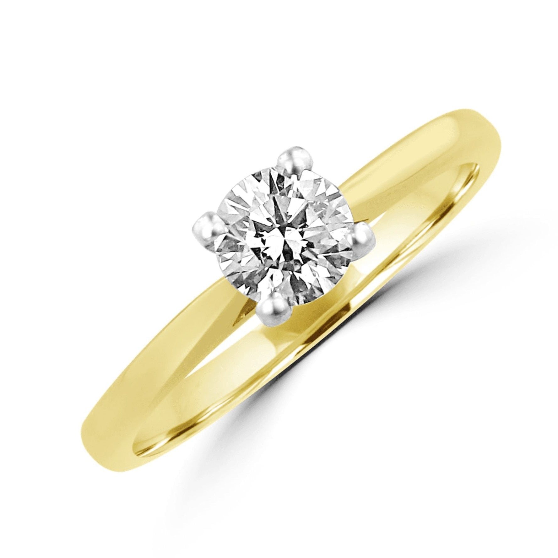 Half Carat Round Diamond Solitaire Engagement Ring