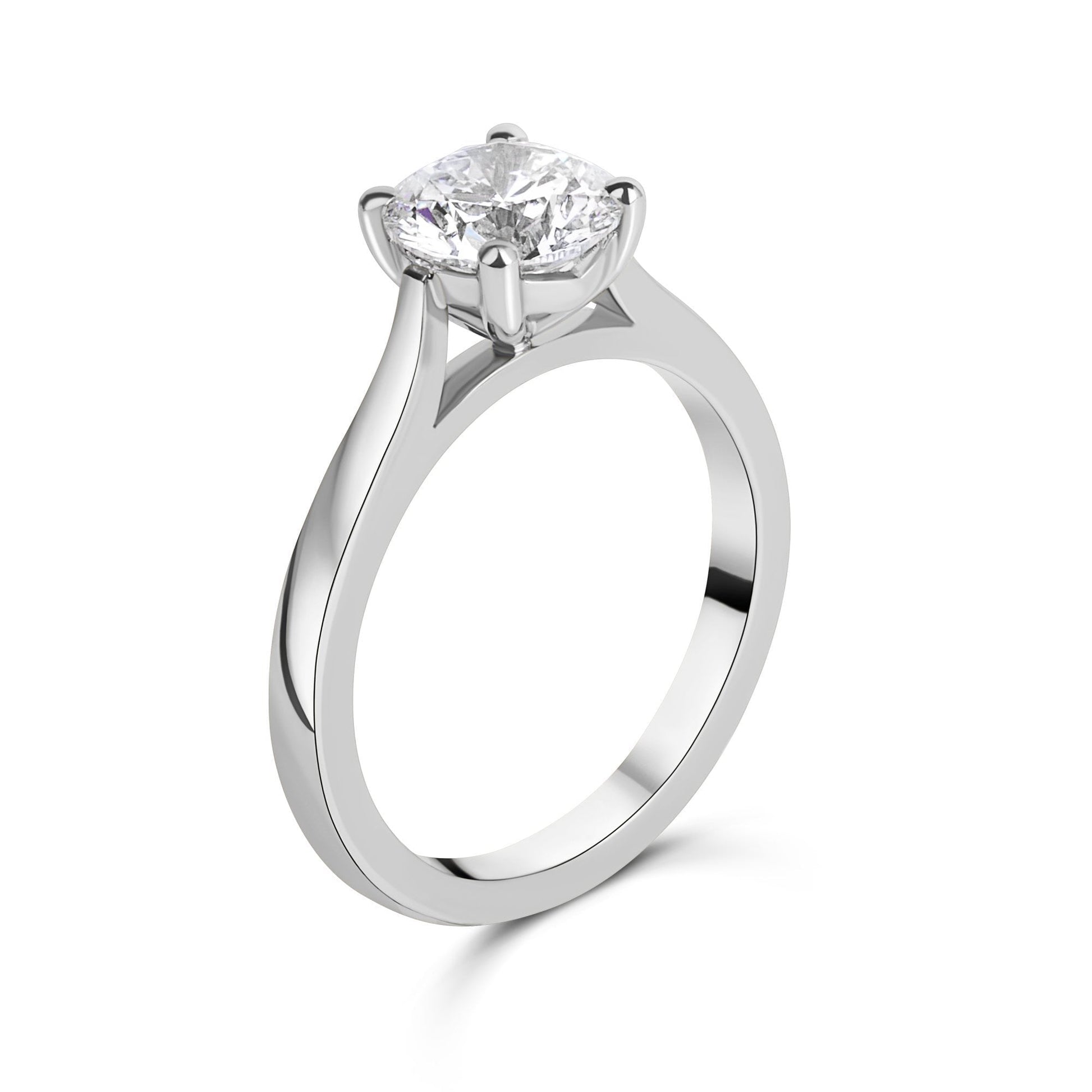 Platinum 1.51ct Round Brilliant Lab Grown Diamond 'Elizabeth' Engagement Ring