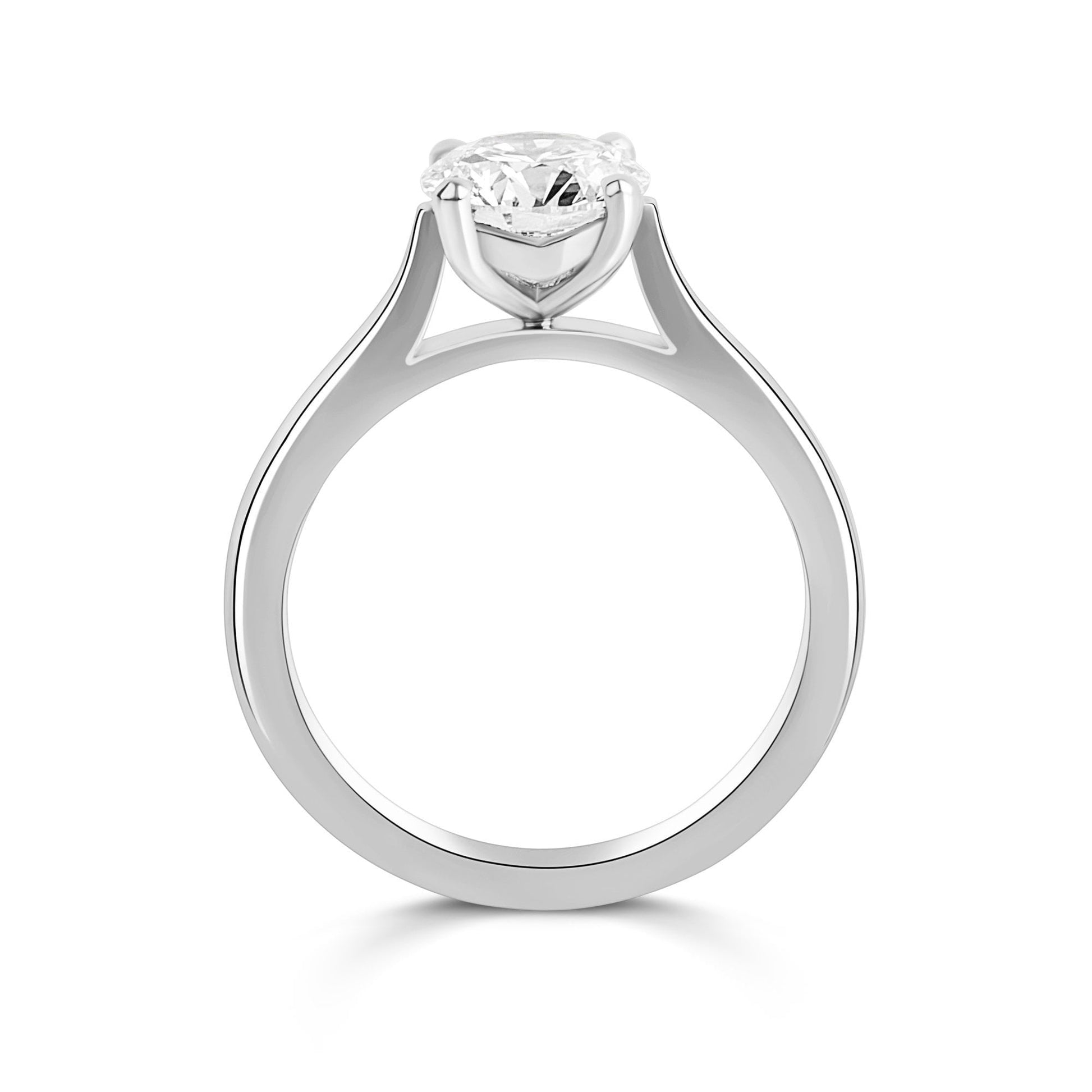 Platinum 1.51ct Round Brilliant Lab Grown Diamond 'Elizabeth' Engagement Ring