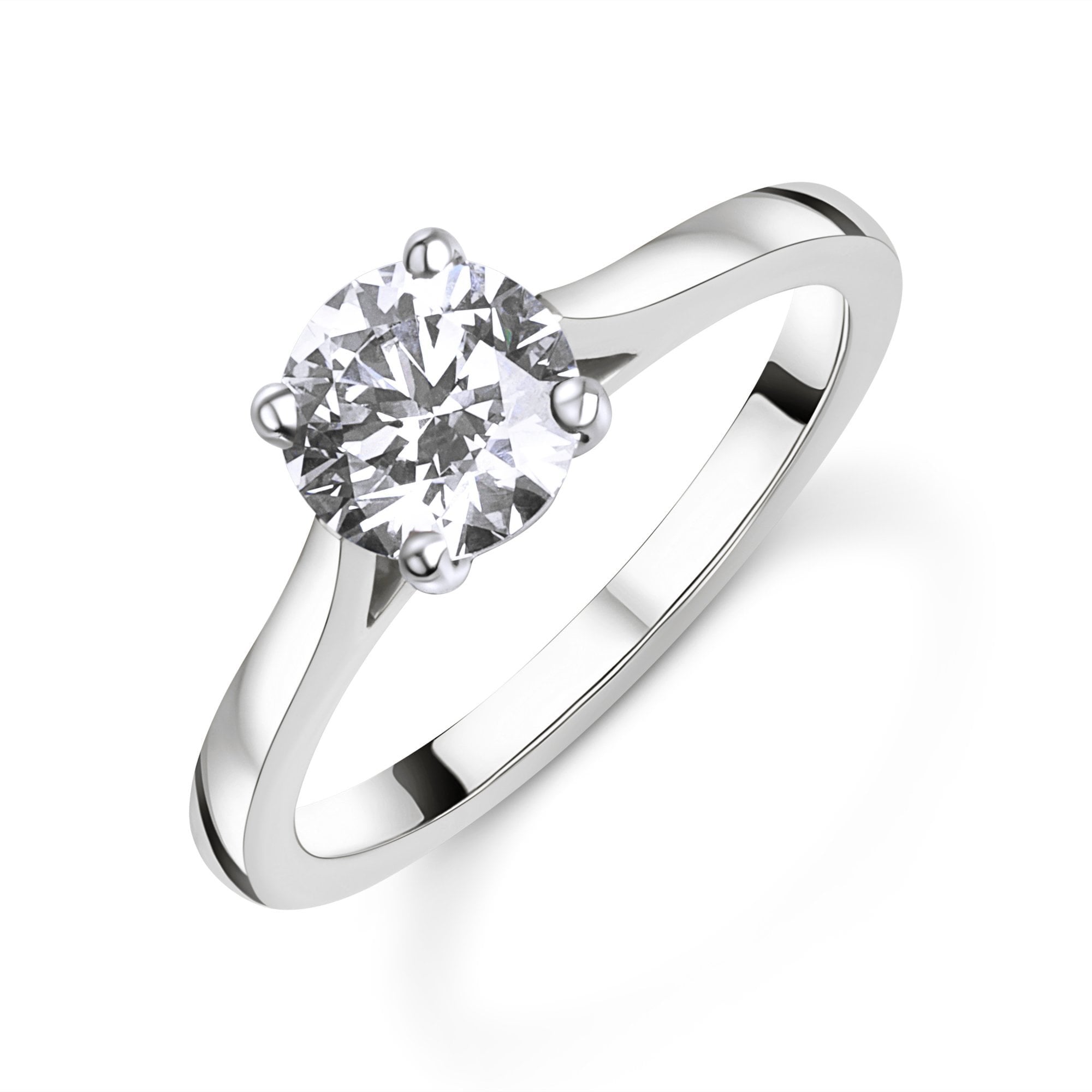 Platinum 1.00ct Round Brilliant Lab Grown Diamond 'Elizabeth' Engagement Ring