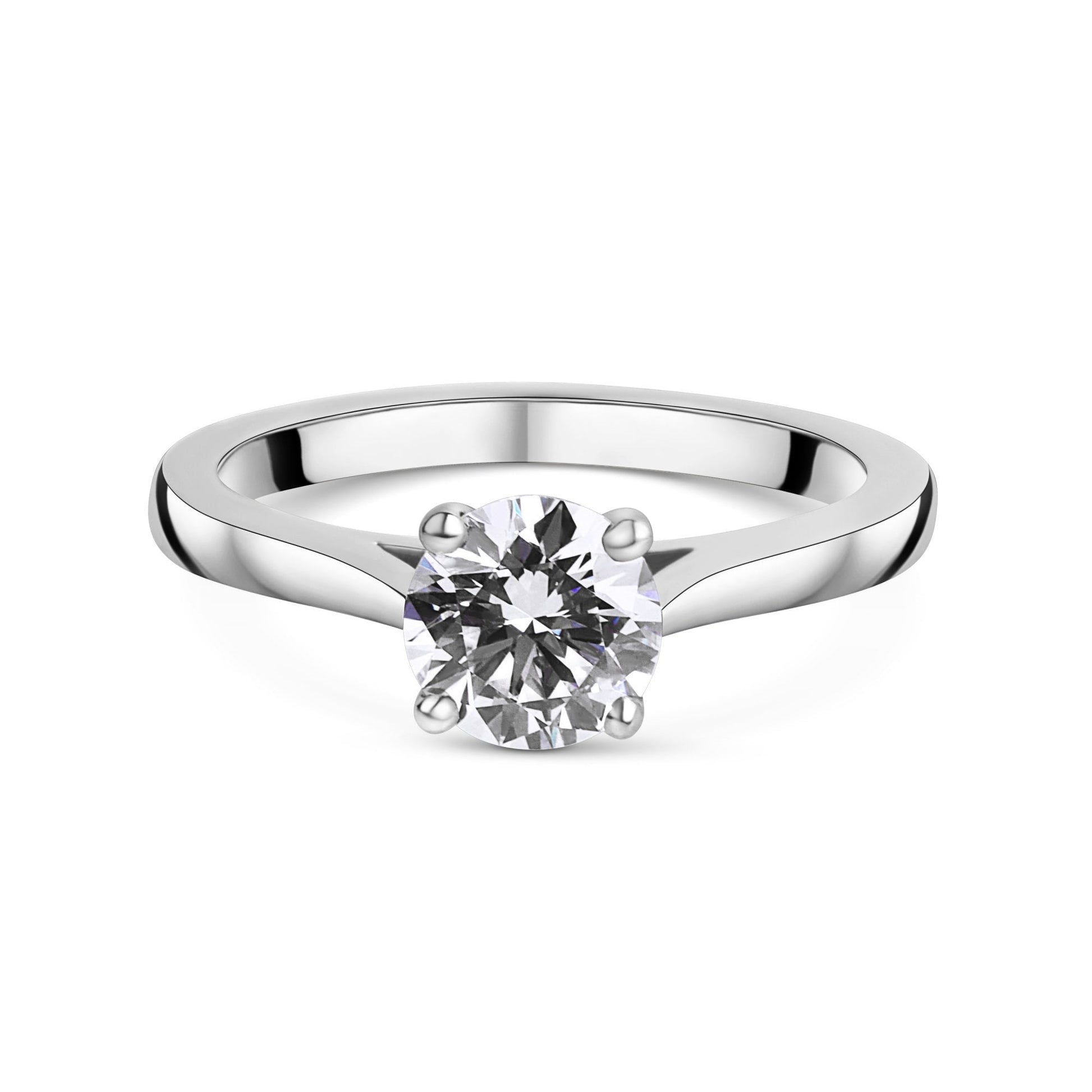 Platinum 1.00ct Round Brilliant Lab Grown Diamond 'Elizabeth' Engagement Ring