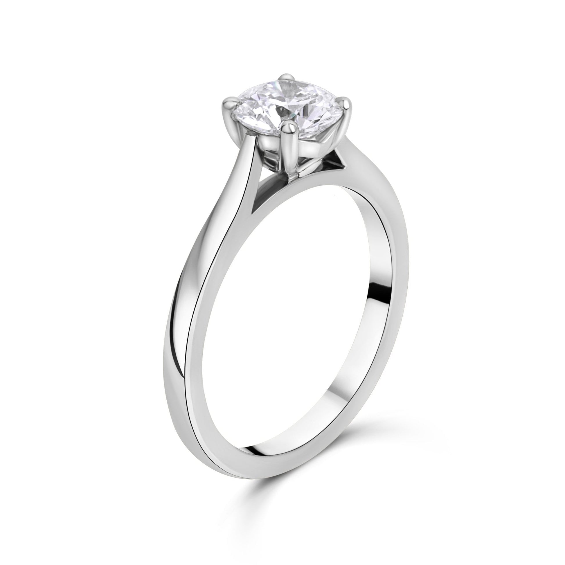 Platinum 1.00ct Round Brilliant Lab Grown Diamond 'Elizabeth' Engagement Ring
