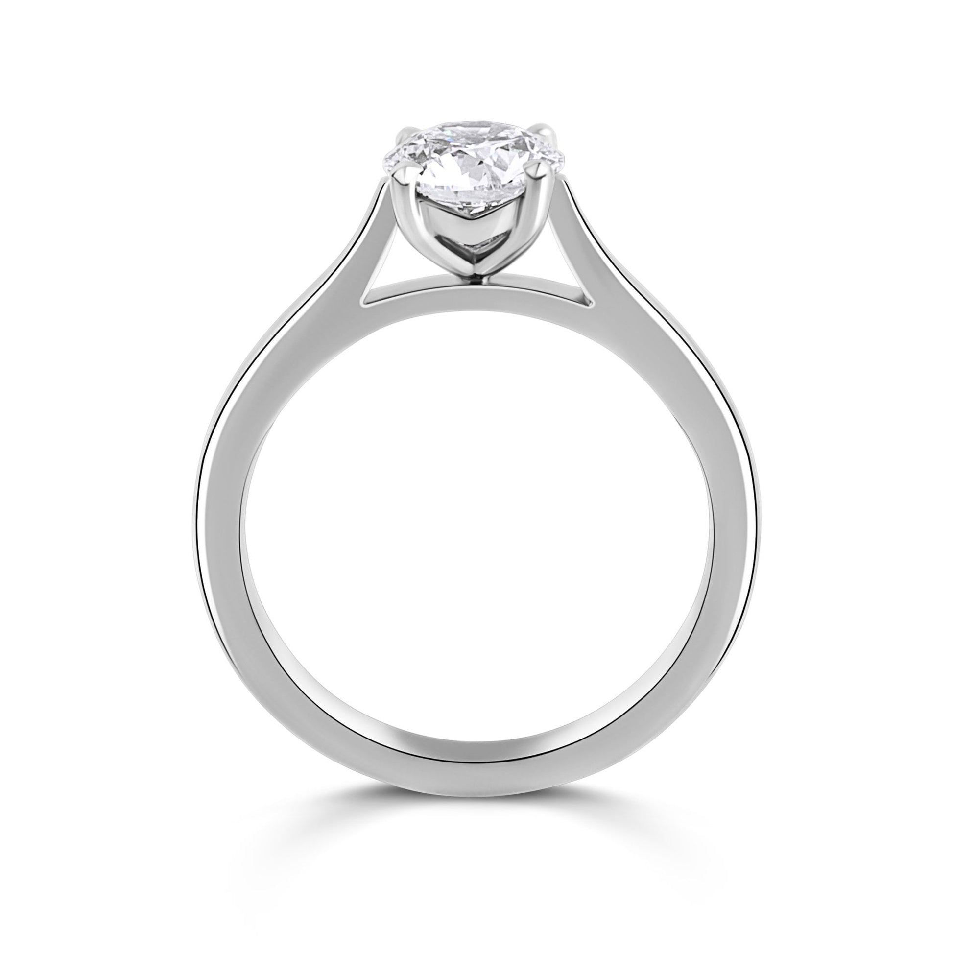 Platinum 1.00ct Round Brilliant Lab Grown Diamond 'Elizabeth' Engagement Ring